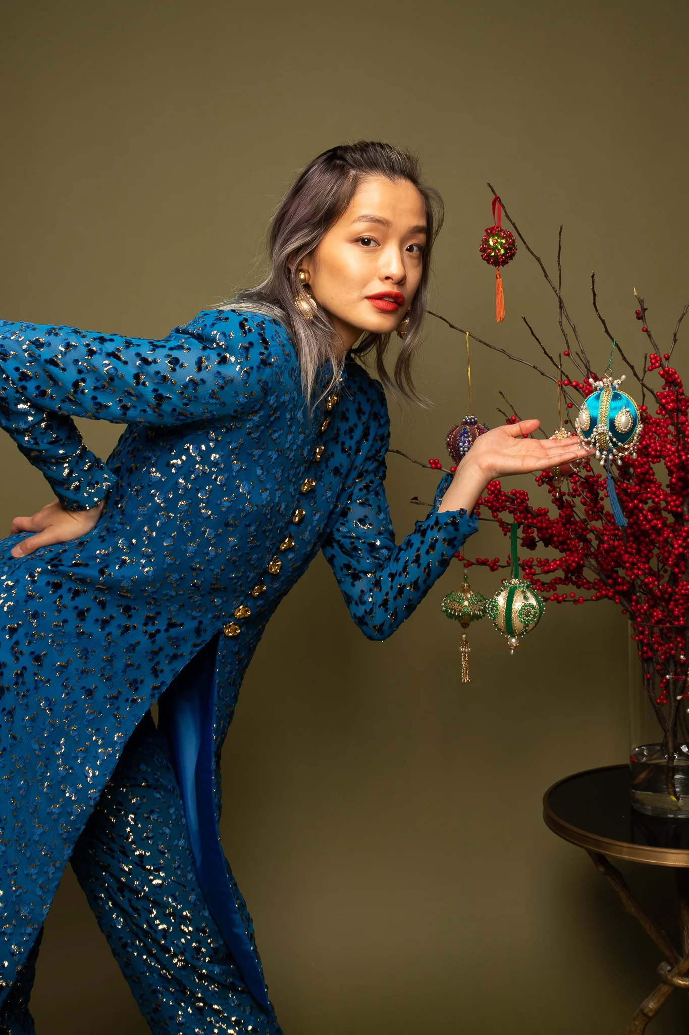 Silk Velvet Lamé Leisure Suit - Image 4
