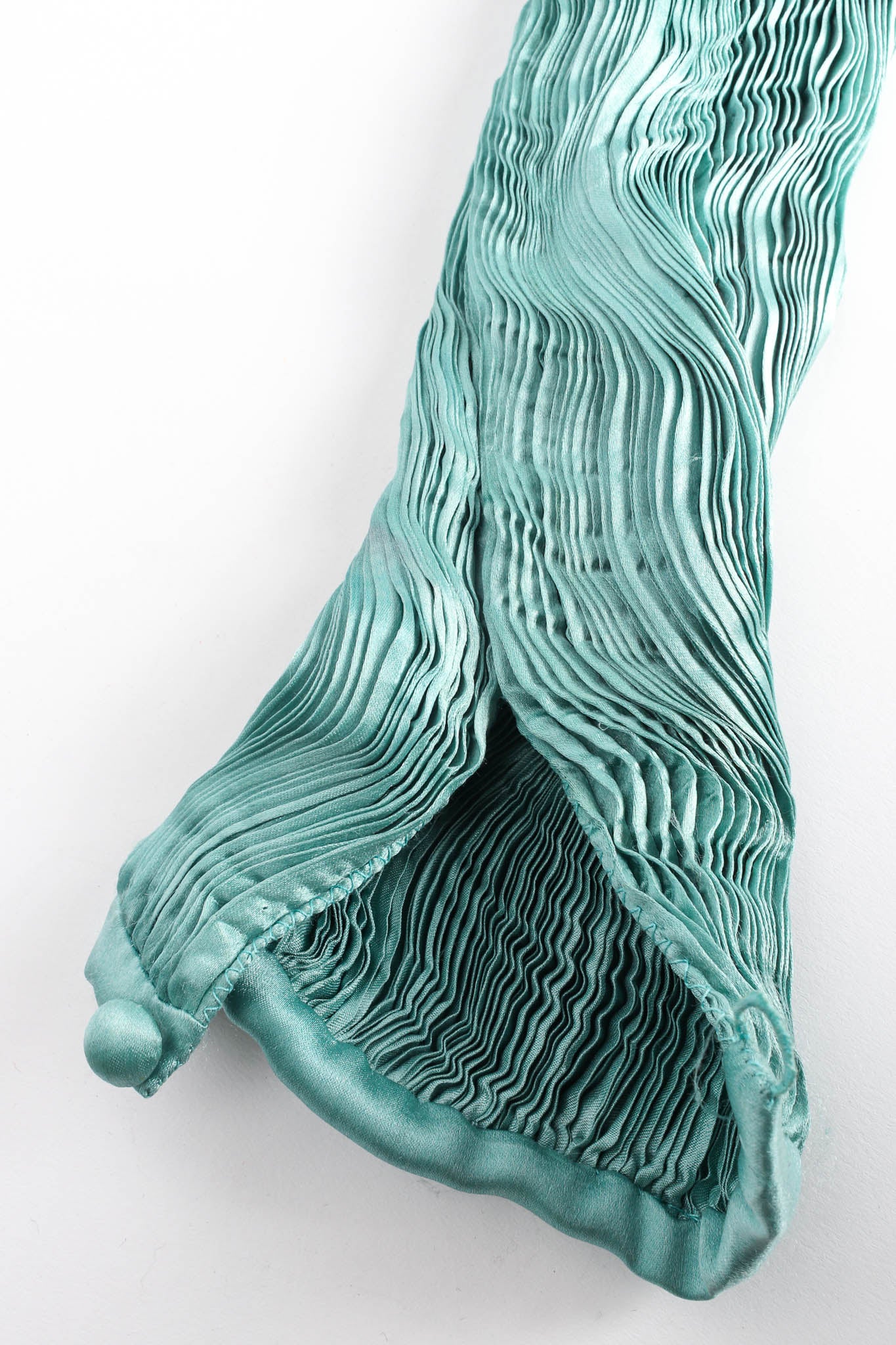Silk Velvet Pleated Drape Dress - Image 11