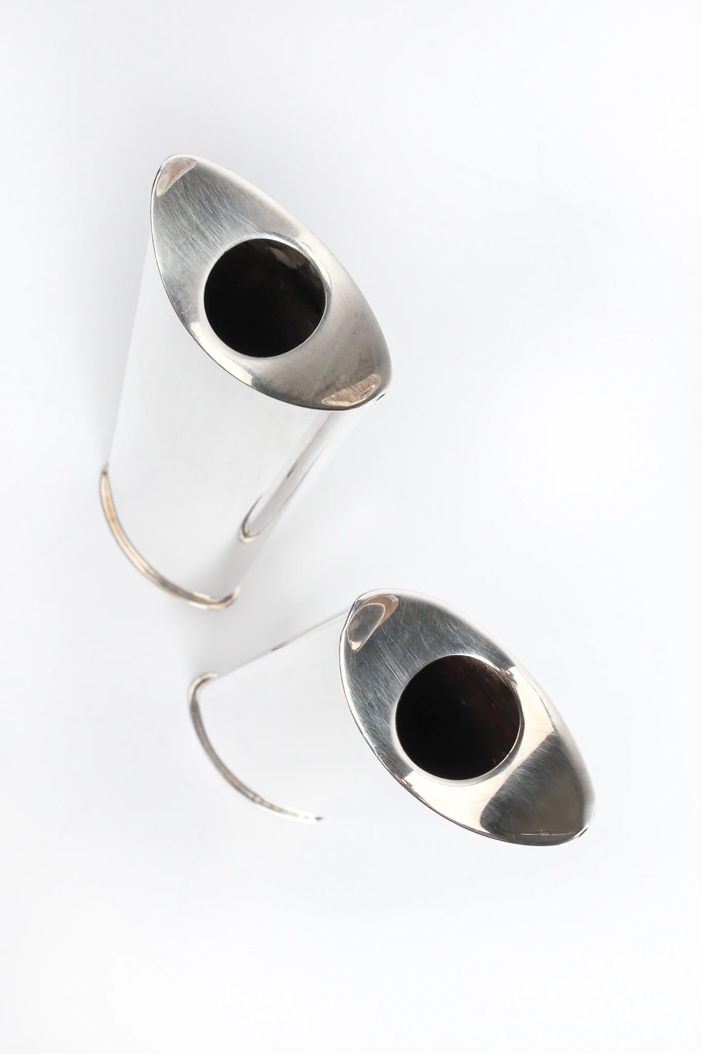 Sculptural Silver Candle Holders - Image 14