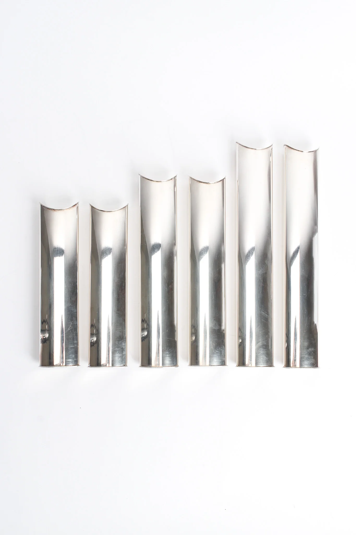 Sculptural Silver Candle Holders - Image 4