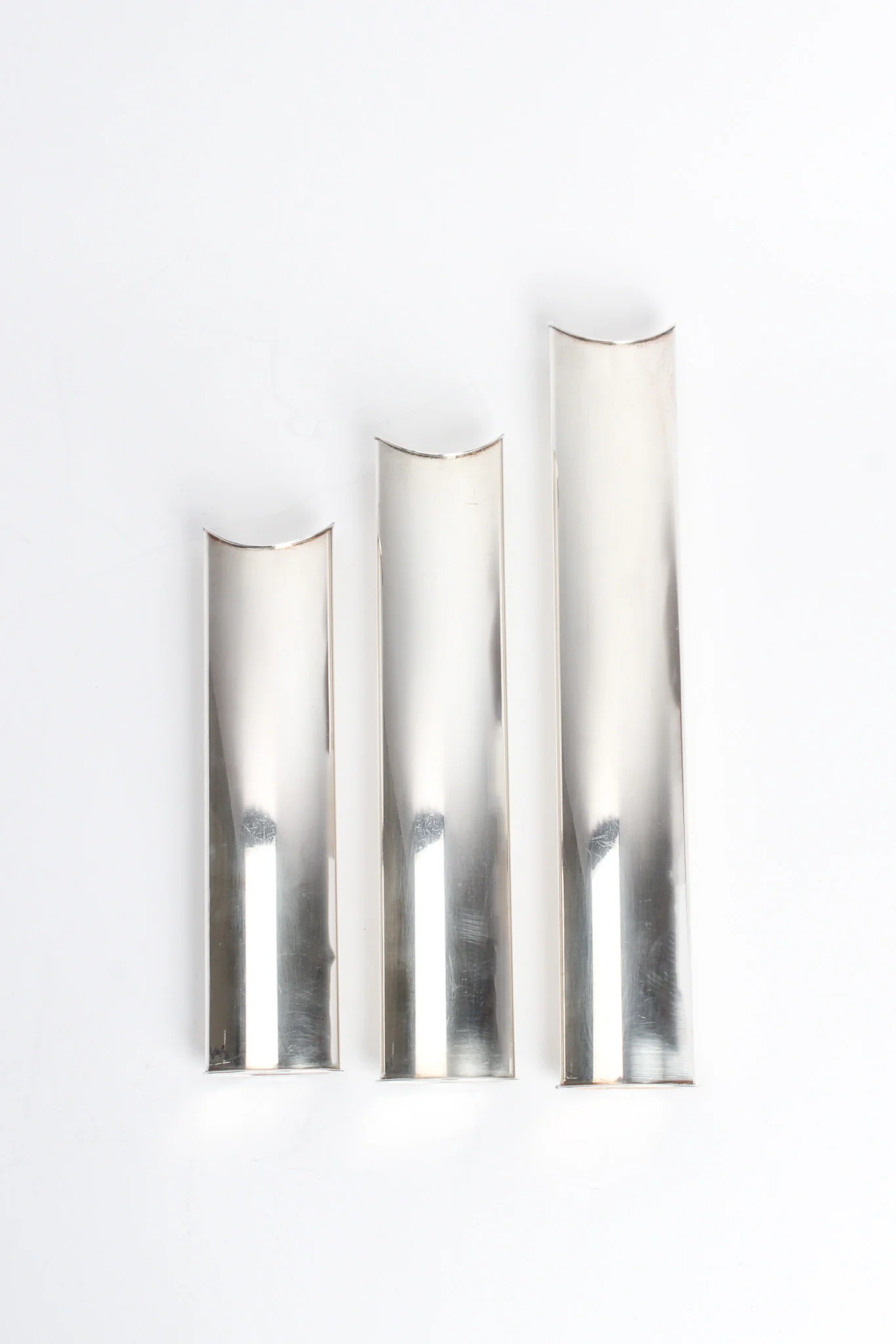 Sculptural Silver Candle Holders - Image 7