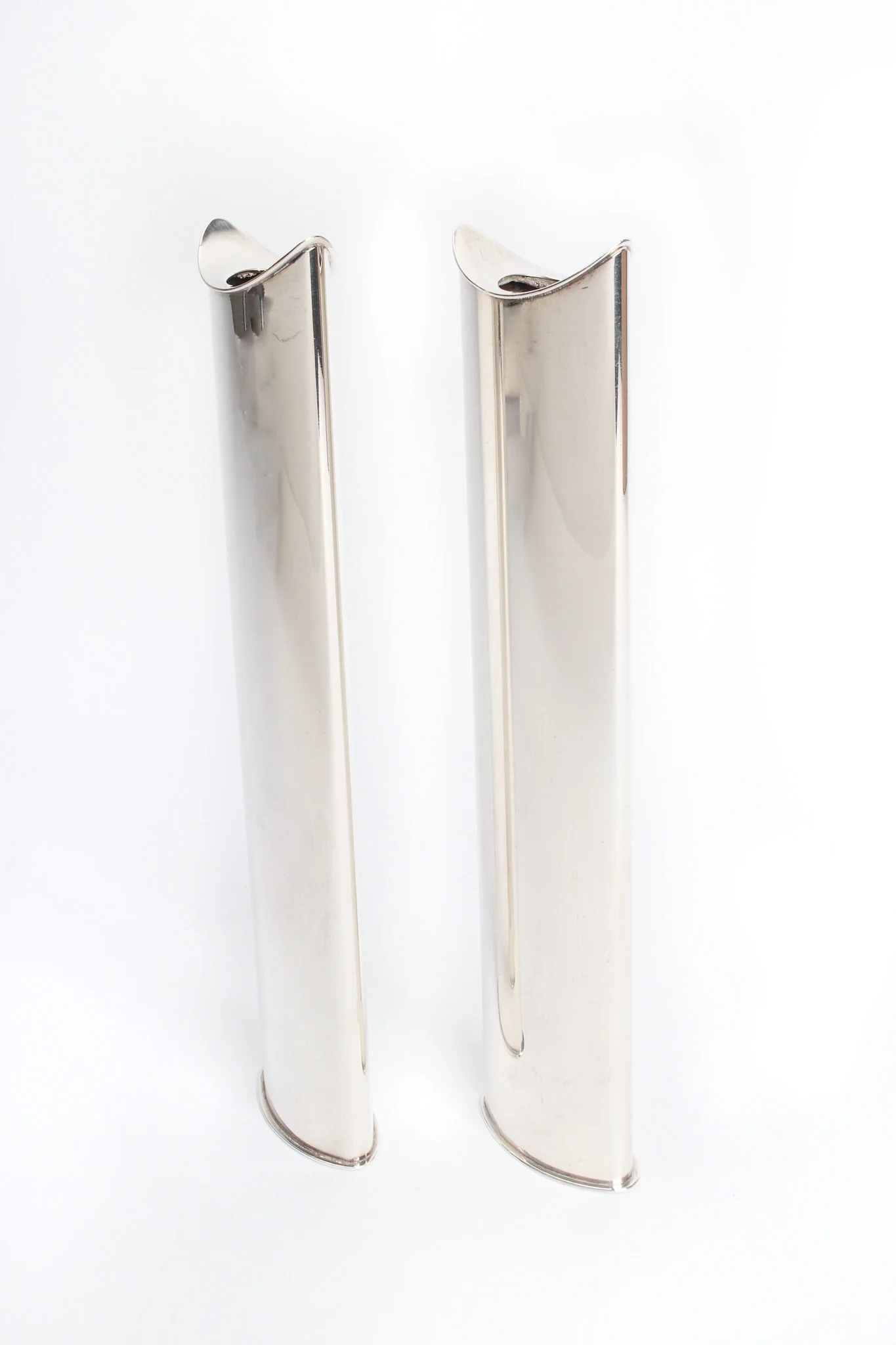Sculptural Silver Candle Holders - Image 8