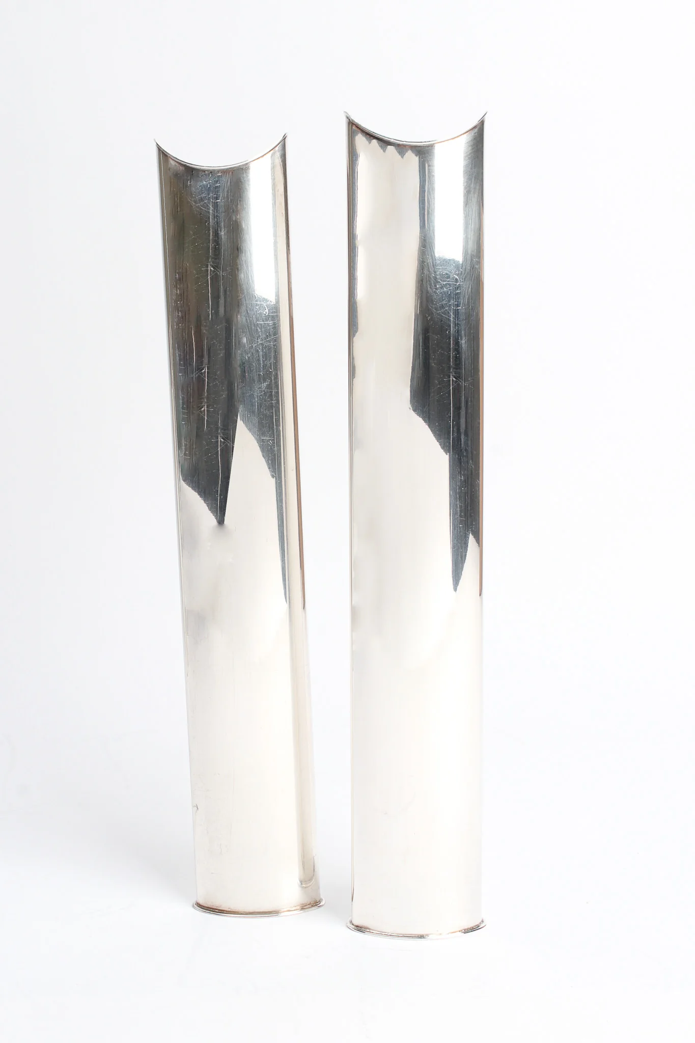 Sculptural Silver Candle Holders - Image 9