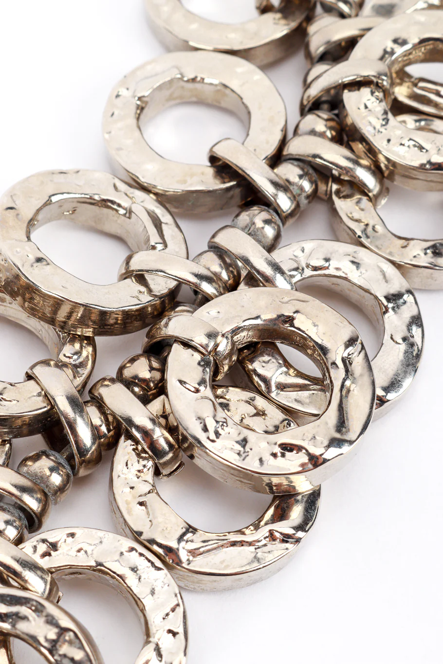 Silver Hammered O-Ring Charm Bracelet I - Image 6