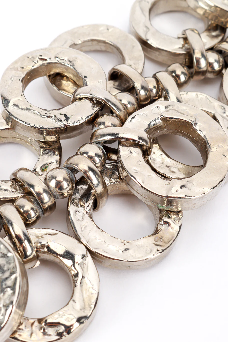 Silver Hammered O-Ring Charm Bracelet II - Image 6