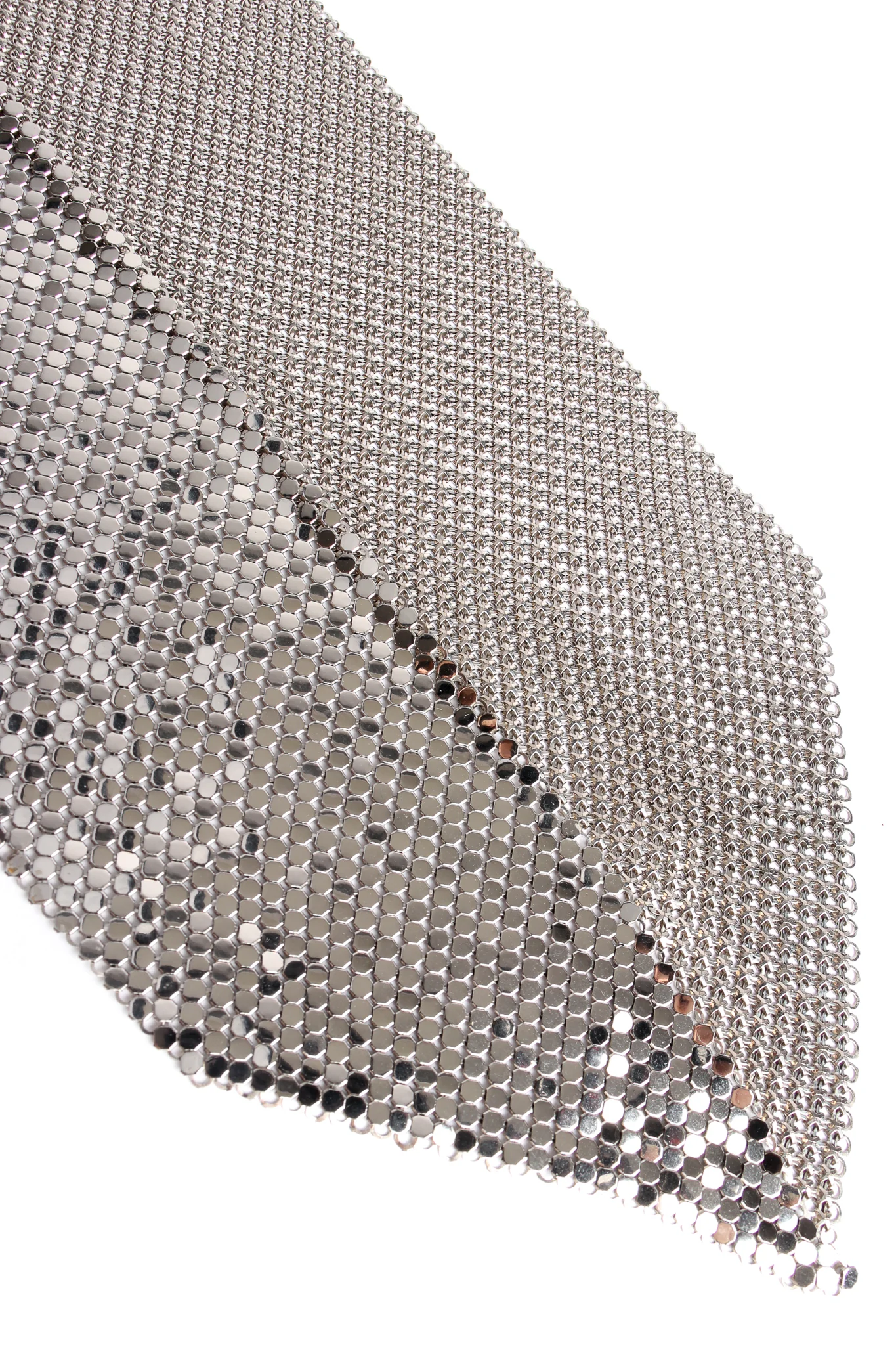 Silver Metal Mesh Scarf Sash Tie - Image 8