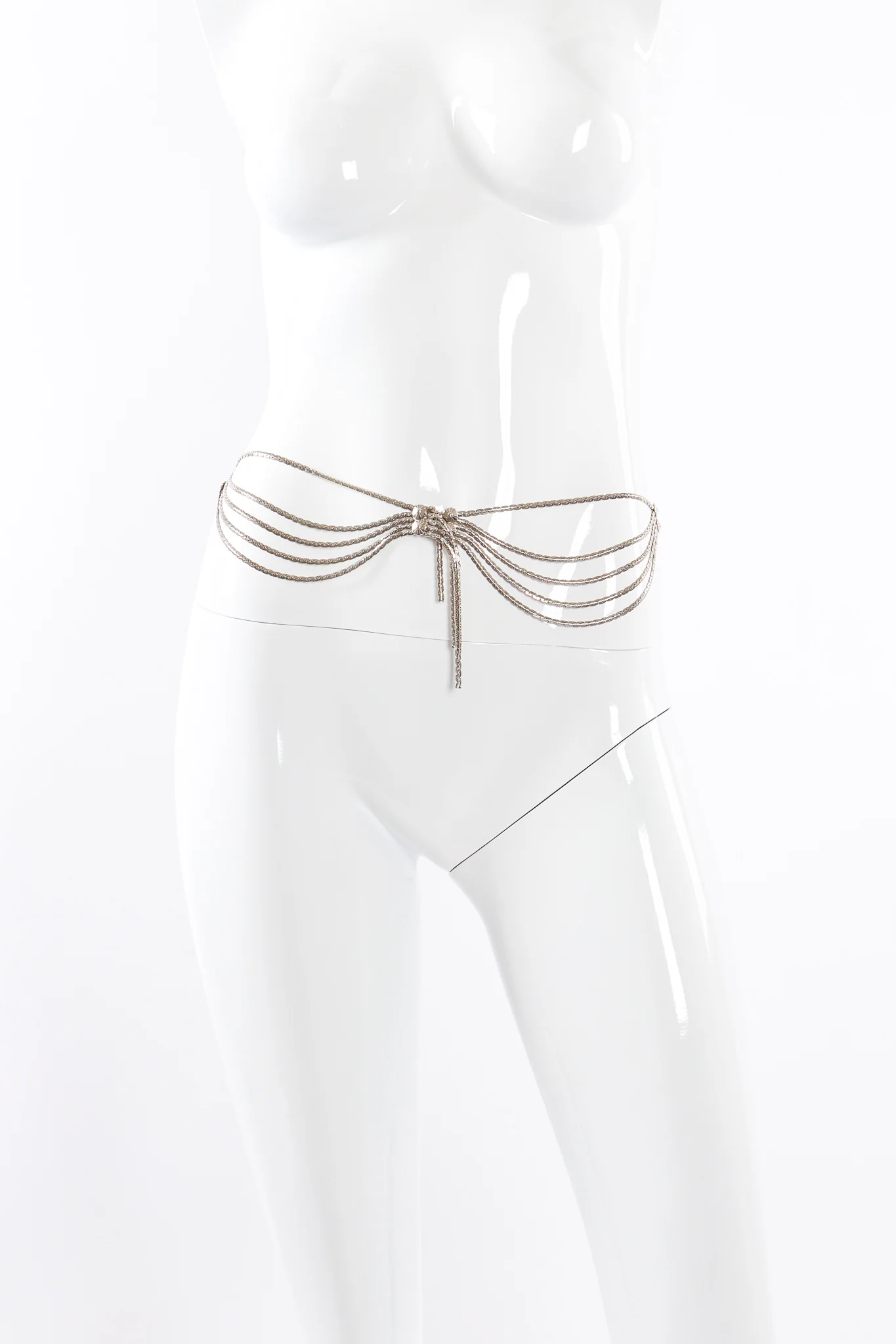 Draped Liquid Metal Waist Chain - Image 2
