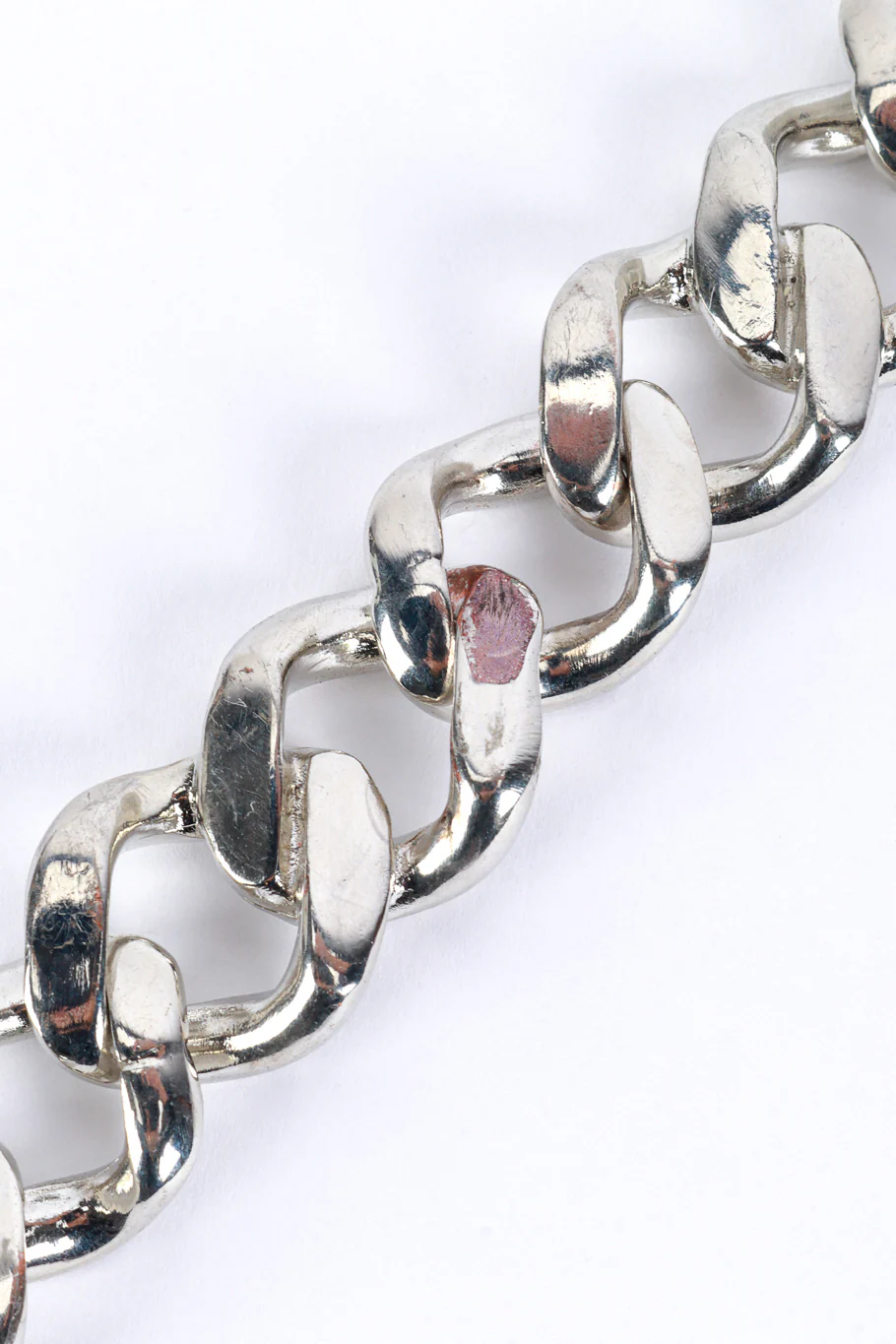 Silver Rhinestone Curb Chain Necklace - Image 6