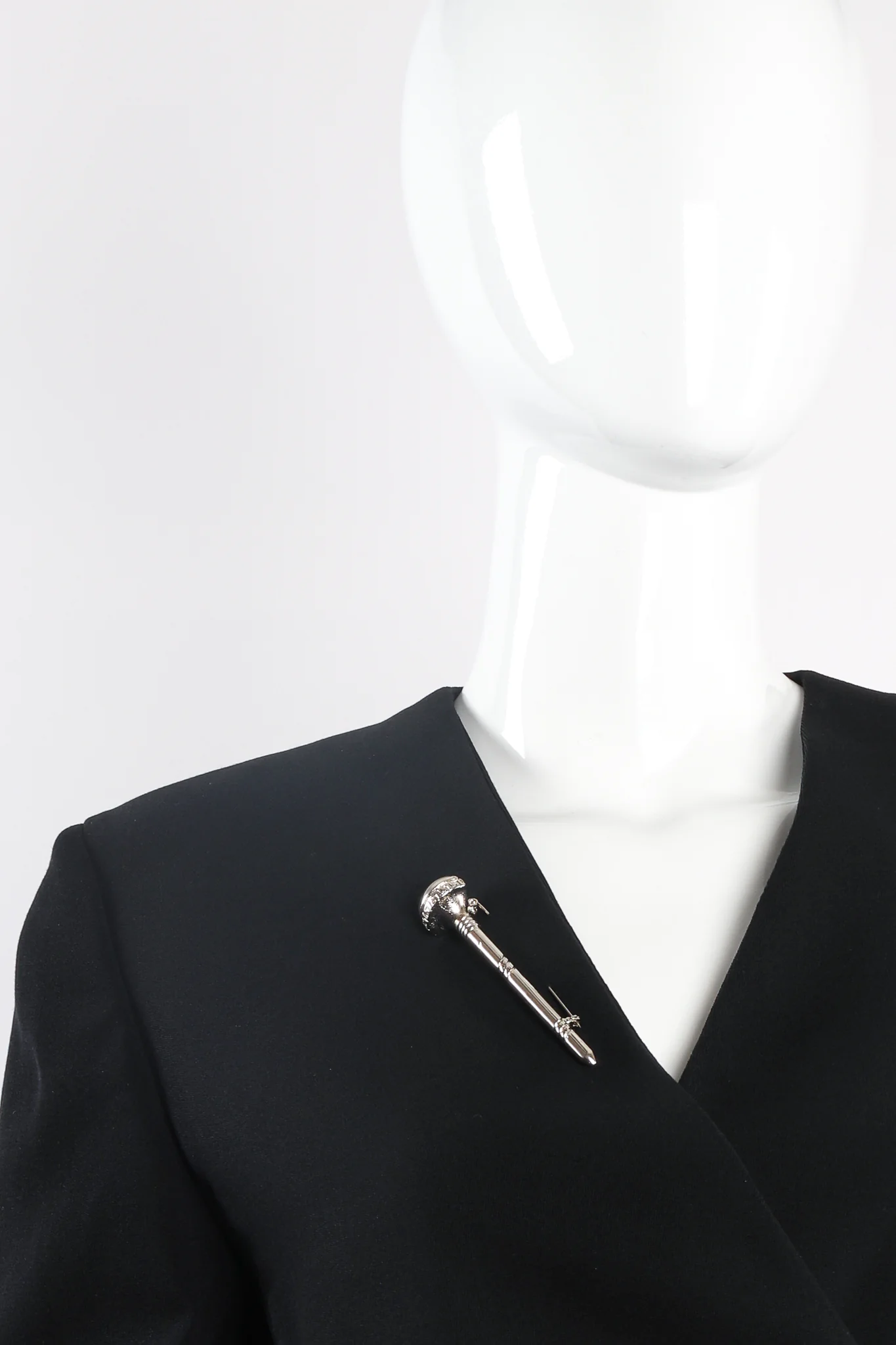 Large Silver Screw Pin - Image 3