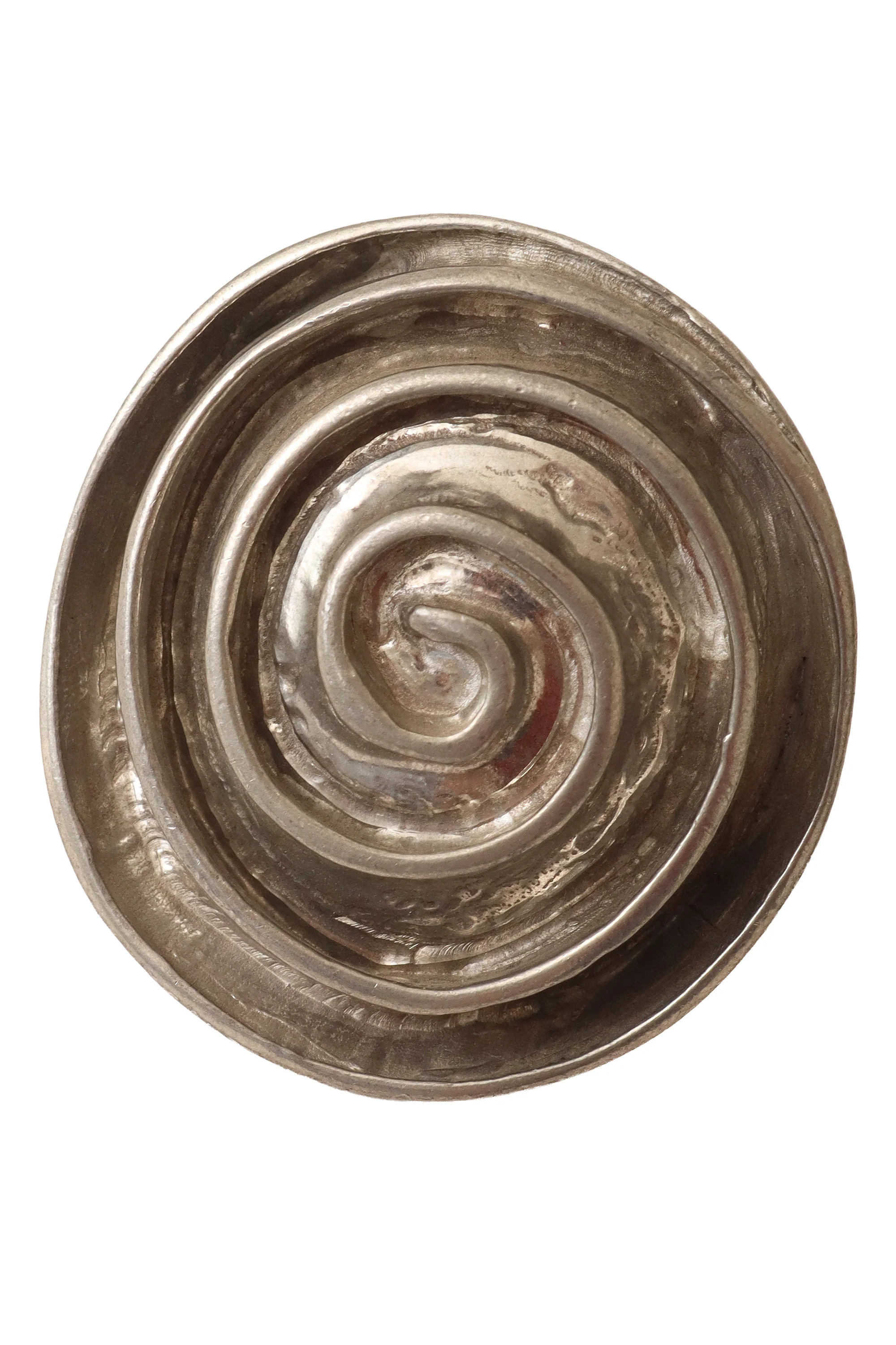 Silver Sculptural Spiral Ring - Image 6