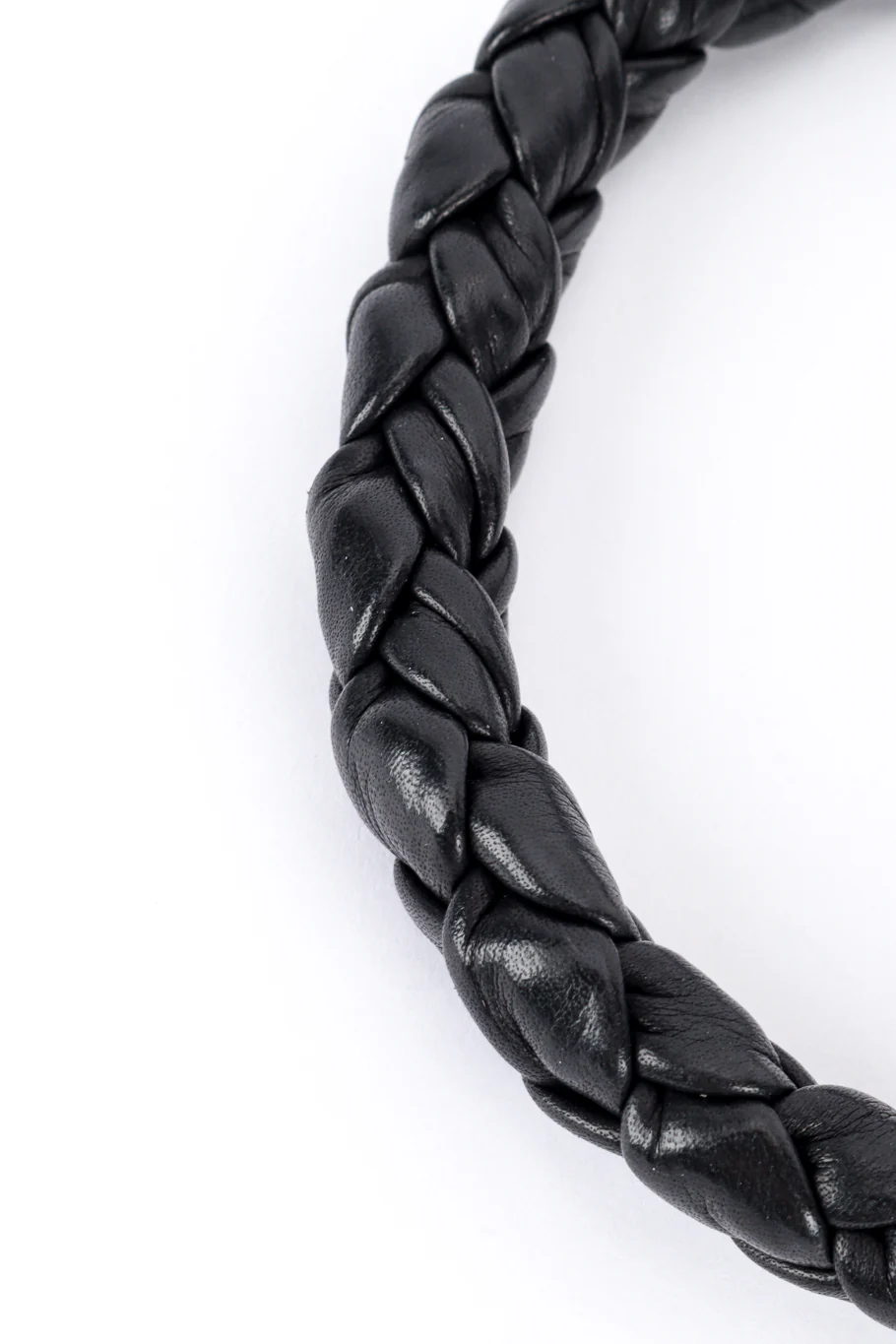 Silver Snakebite Leather Collar - Image 6