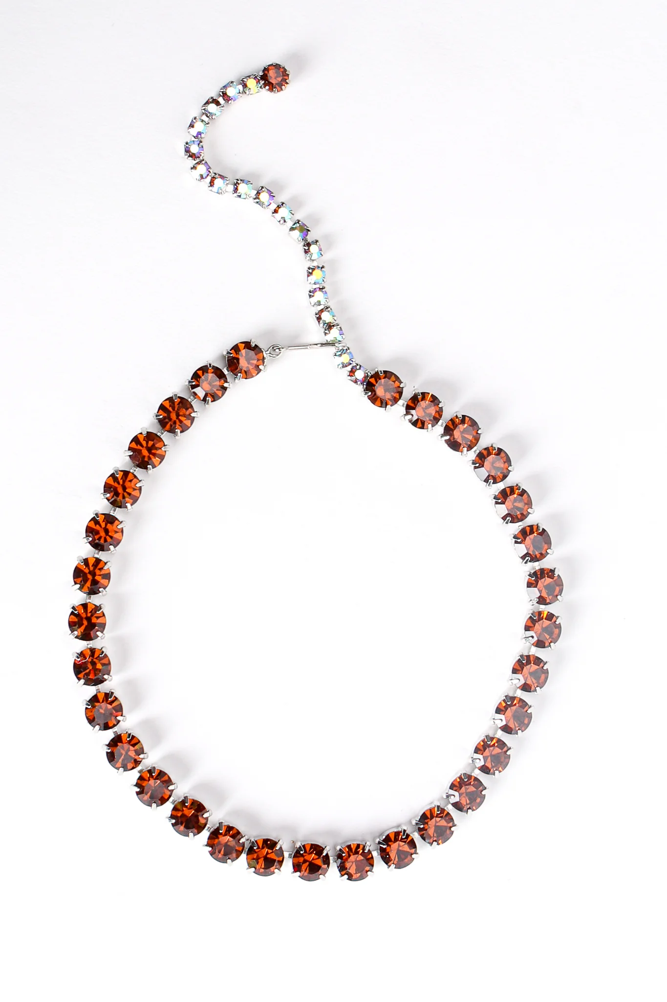 Amber Crystal Strand Choker Necklace - Image 3
