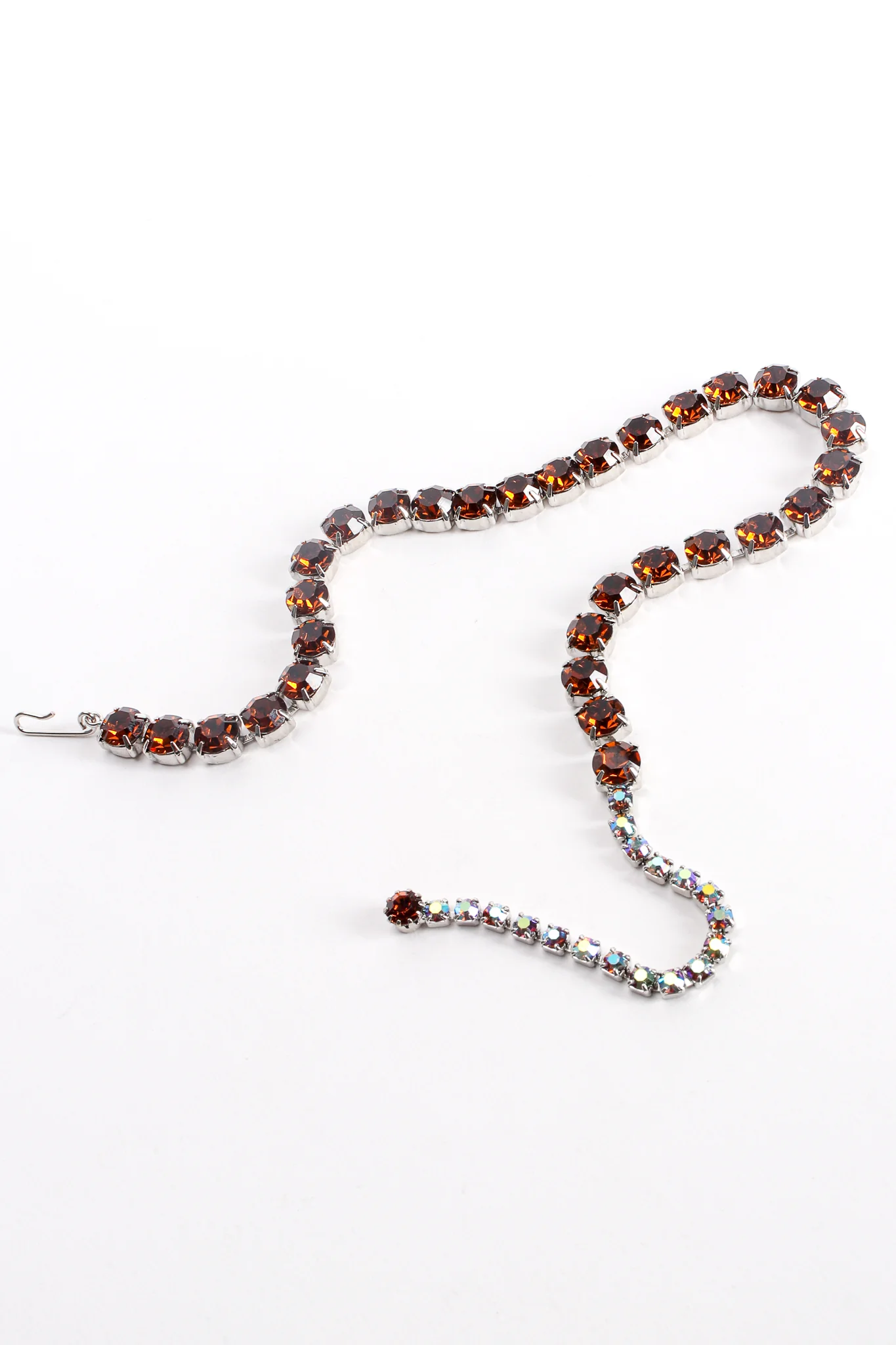 Amber Crystal Strand Choker Necklace - Image 5