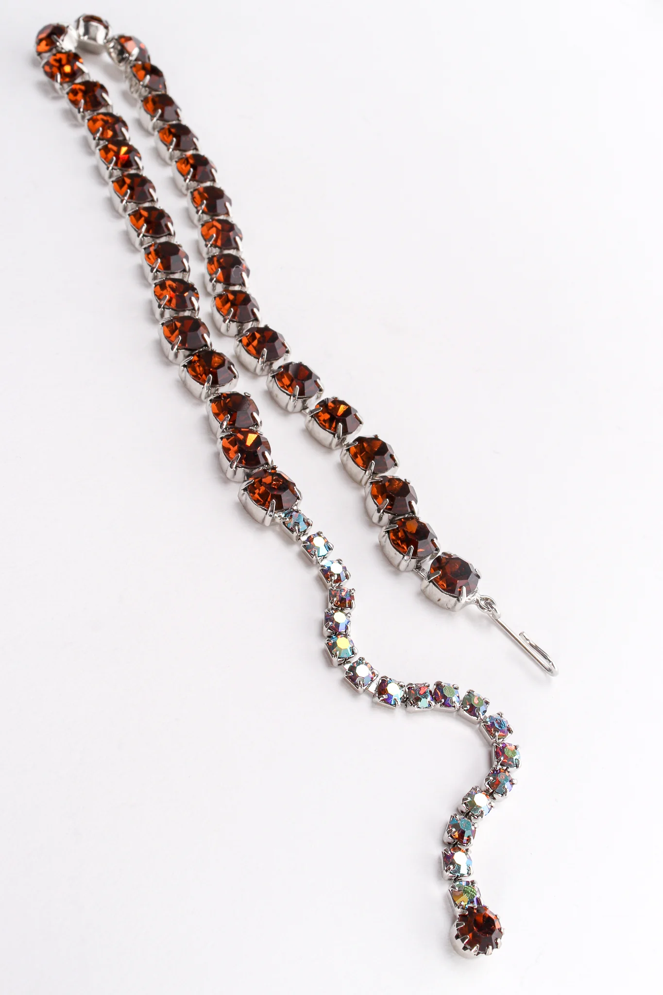 Amber Crystal Strand Choker Necklace - Image 6