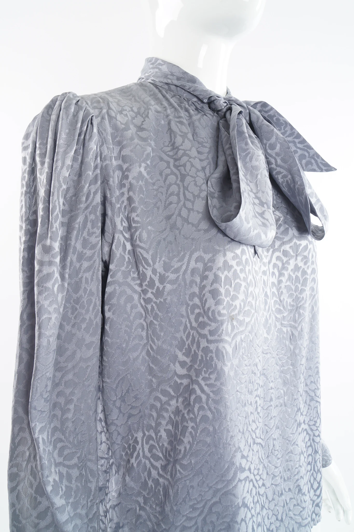 Slit Neck Bow Blouse