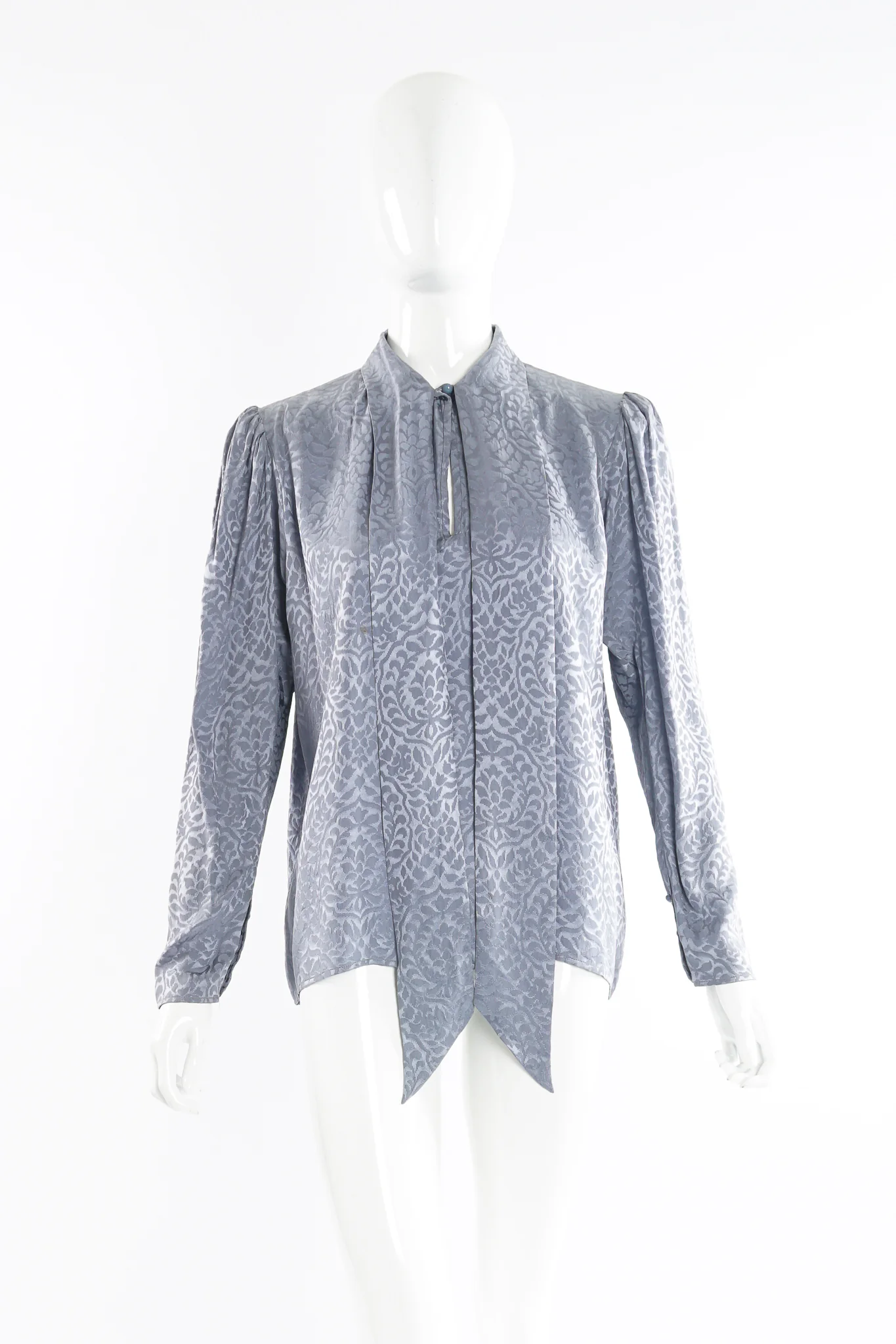 Slit Neck Bow Blouse - Image 4