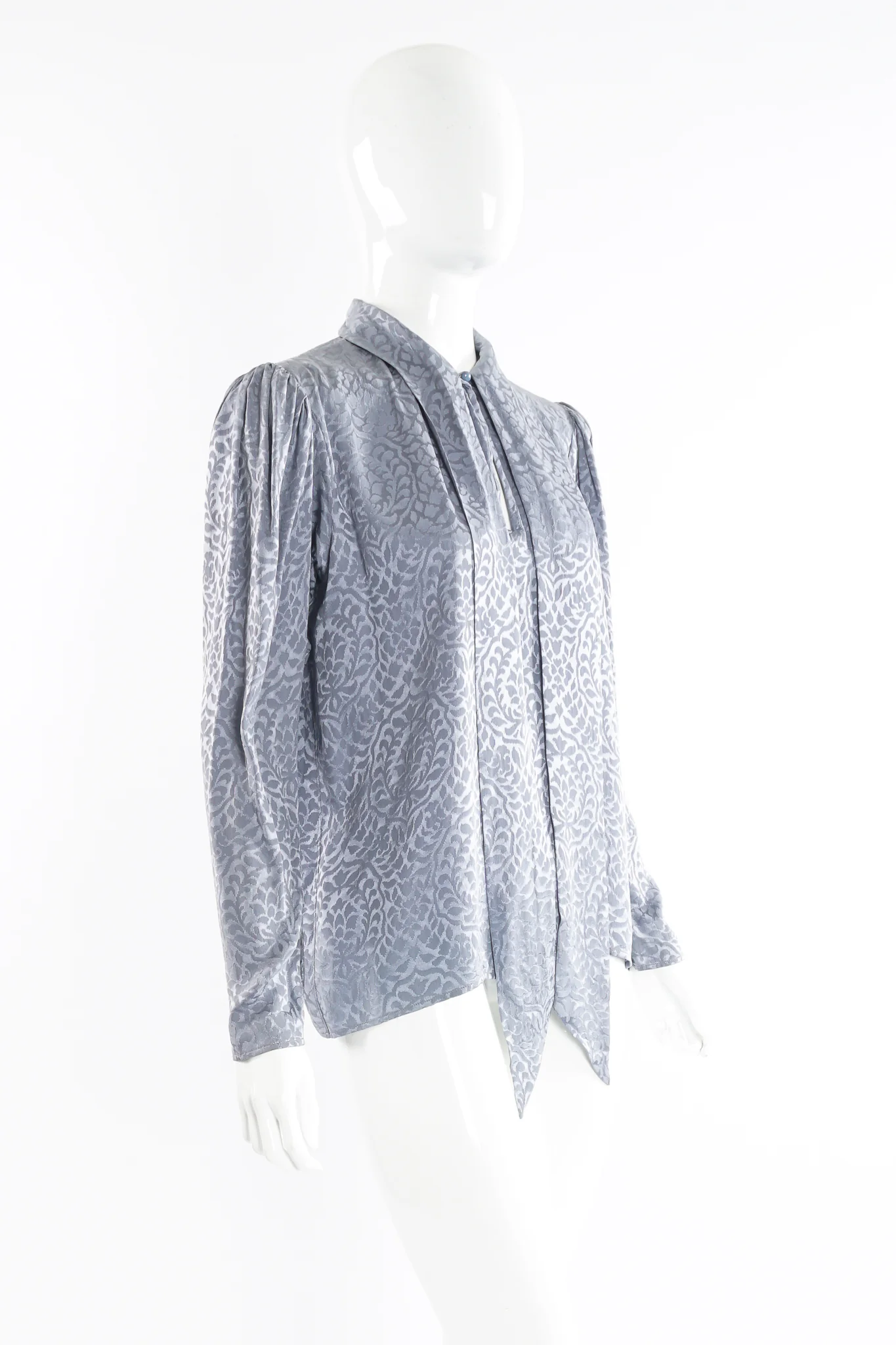 Slit Neck Bow Blouse - Image 5