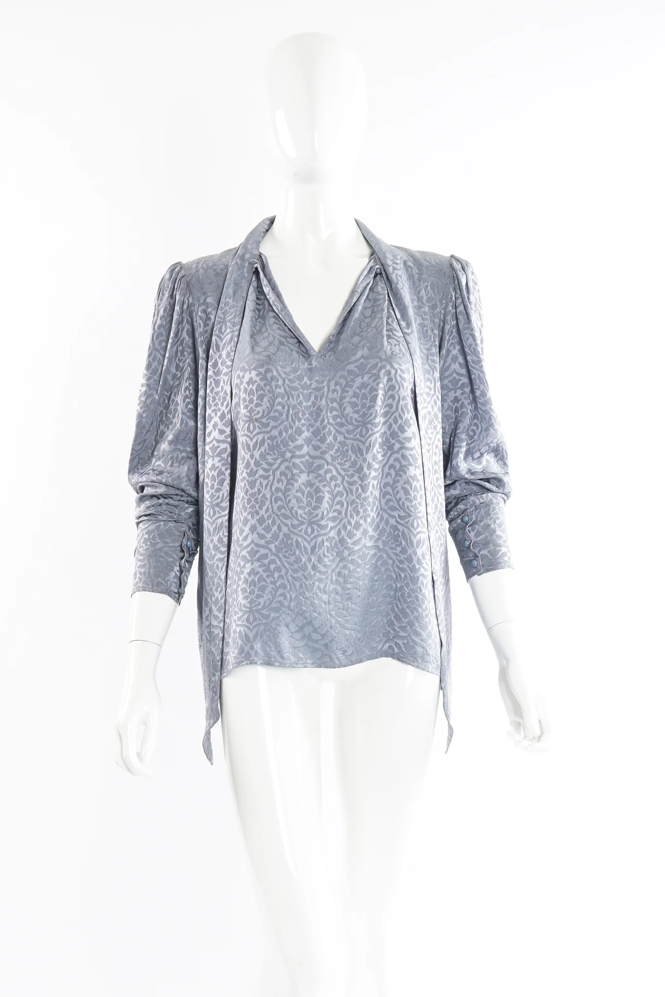 Slit Neck Bow Blouse - Image 7