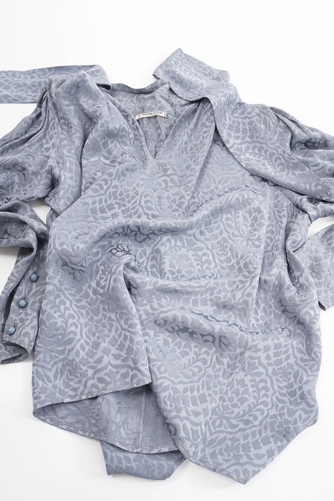 Slit Neck Bow Blouse - Image 9