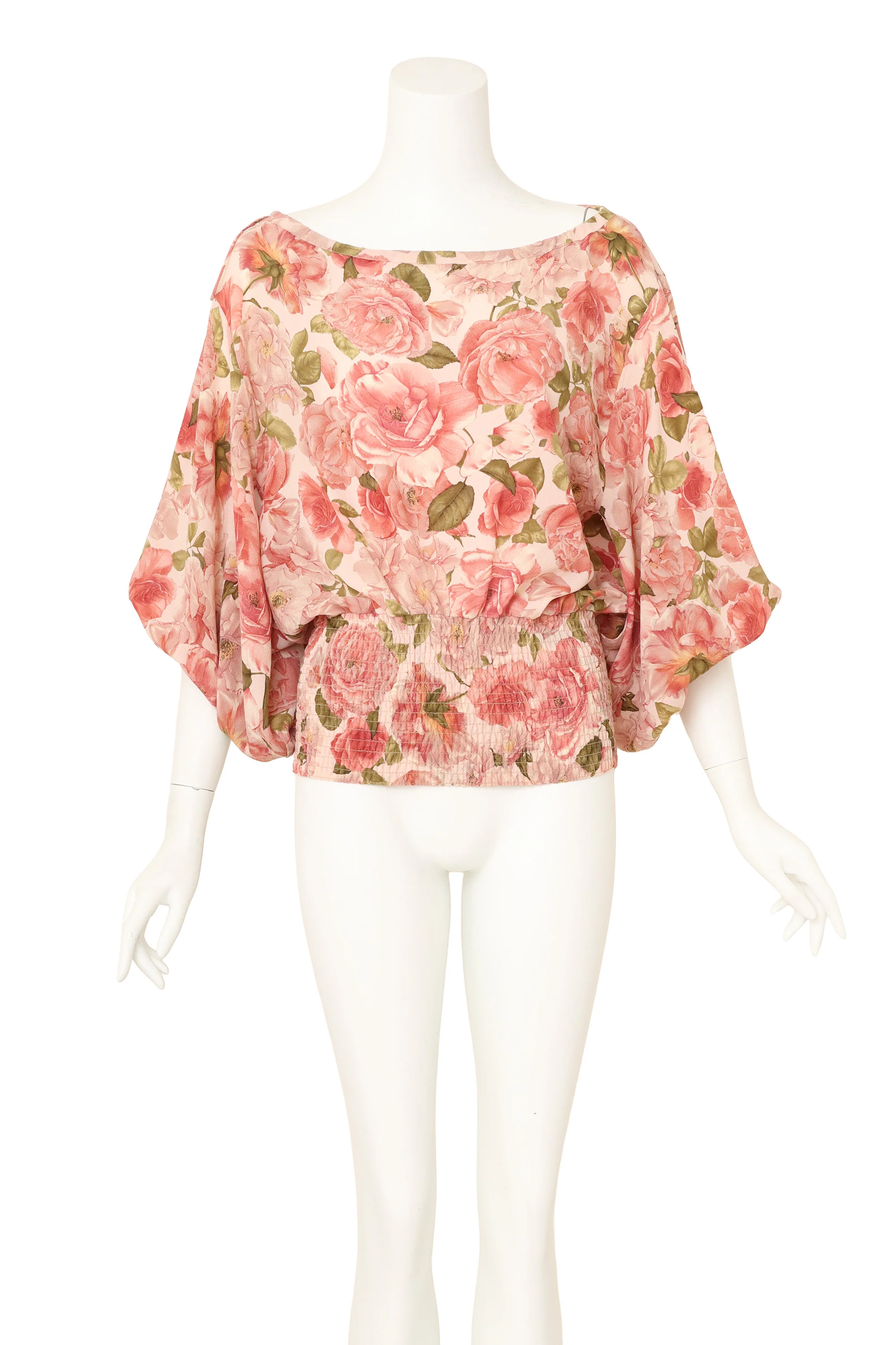Smocked Batwing Top