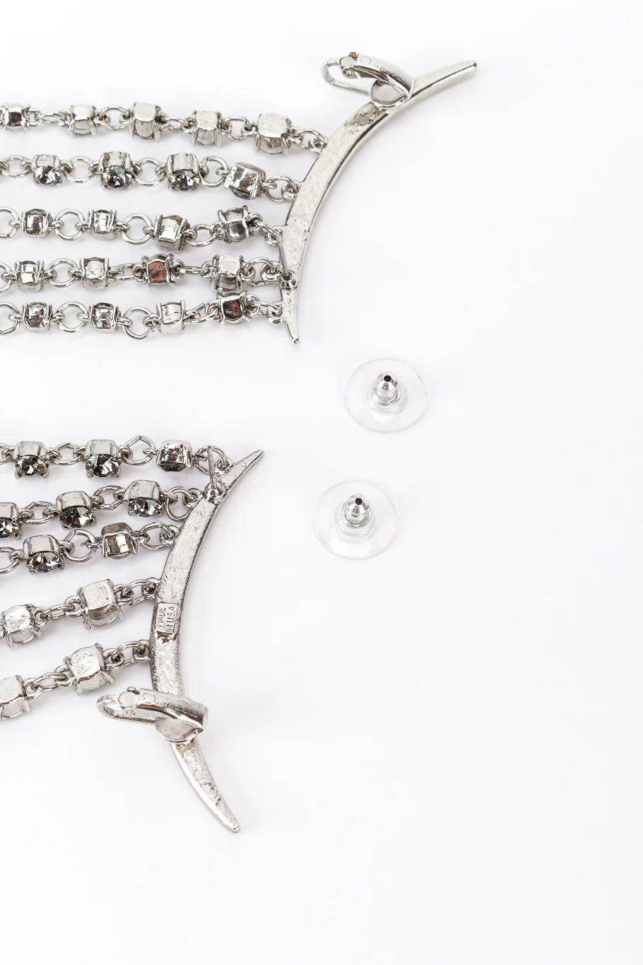Smokey Crescent Moon & Falling Stars Earrings - Image 4