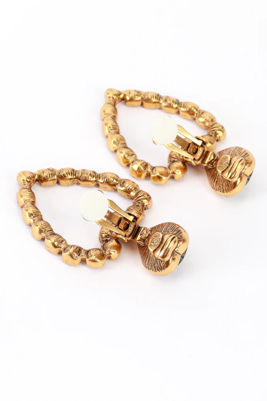 Smoky Crystal Heart Drop Earrings - Image 4