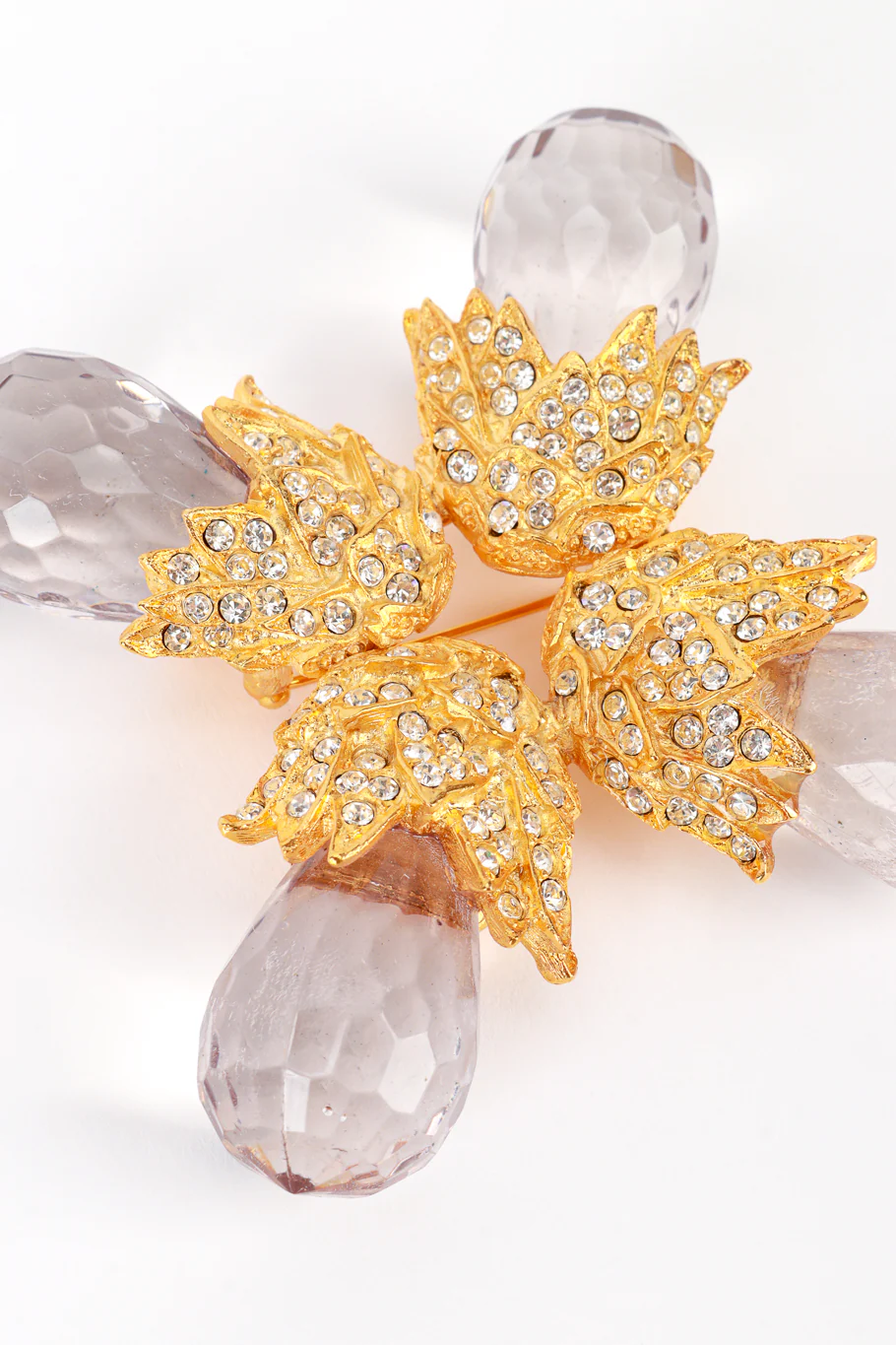 Smoky Golden Acorn Burst Brooch - Image 3
