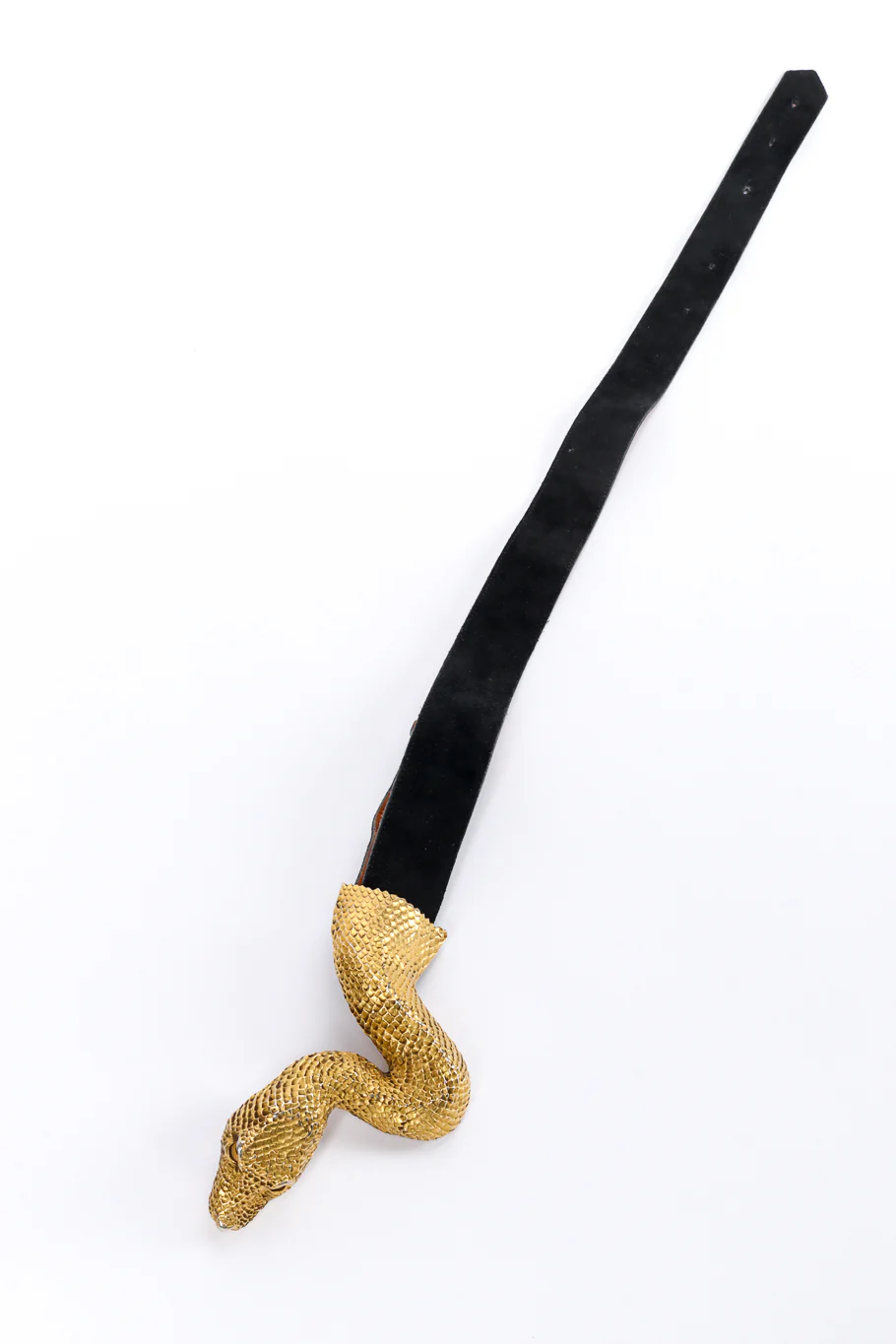 Snake Buckle Suede Belt - Image 3