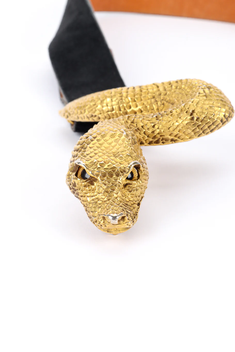 Snake Buckle Suede Belt - Image 4