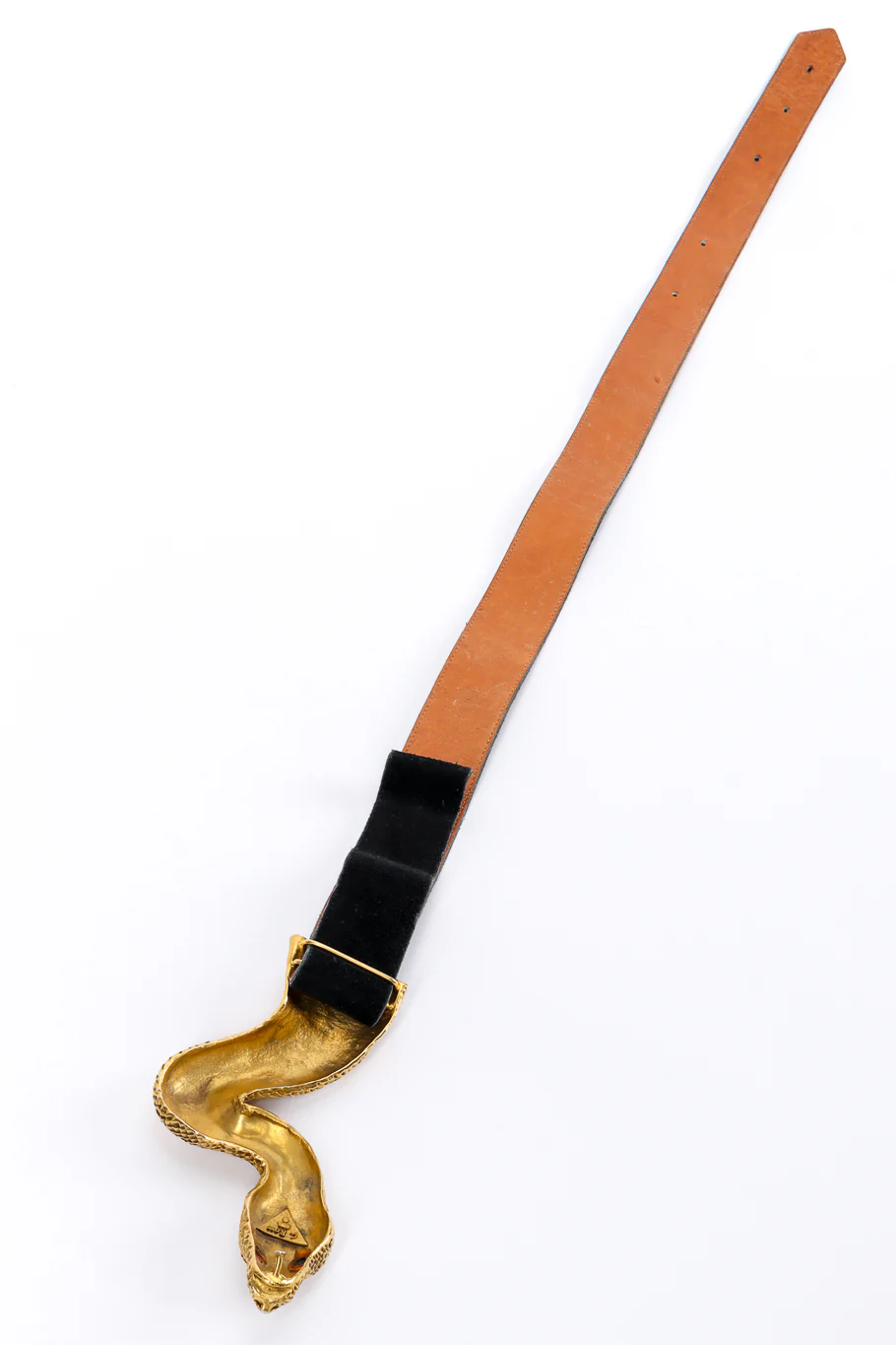 Snake Buckle Suede Belt - Image 5