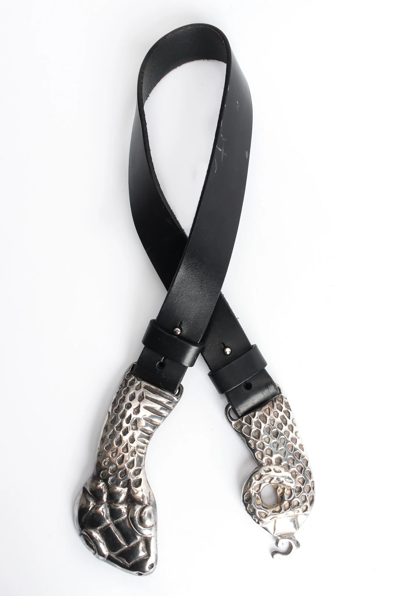 Snake Head Leather Belt - Image 4