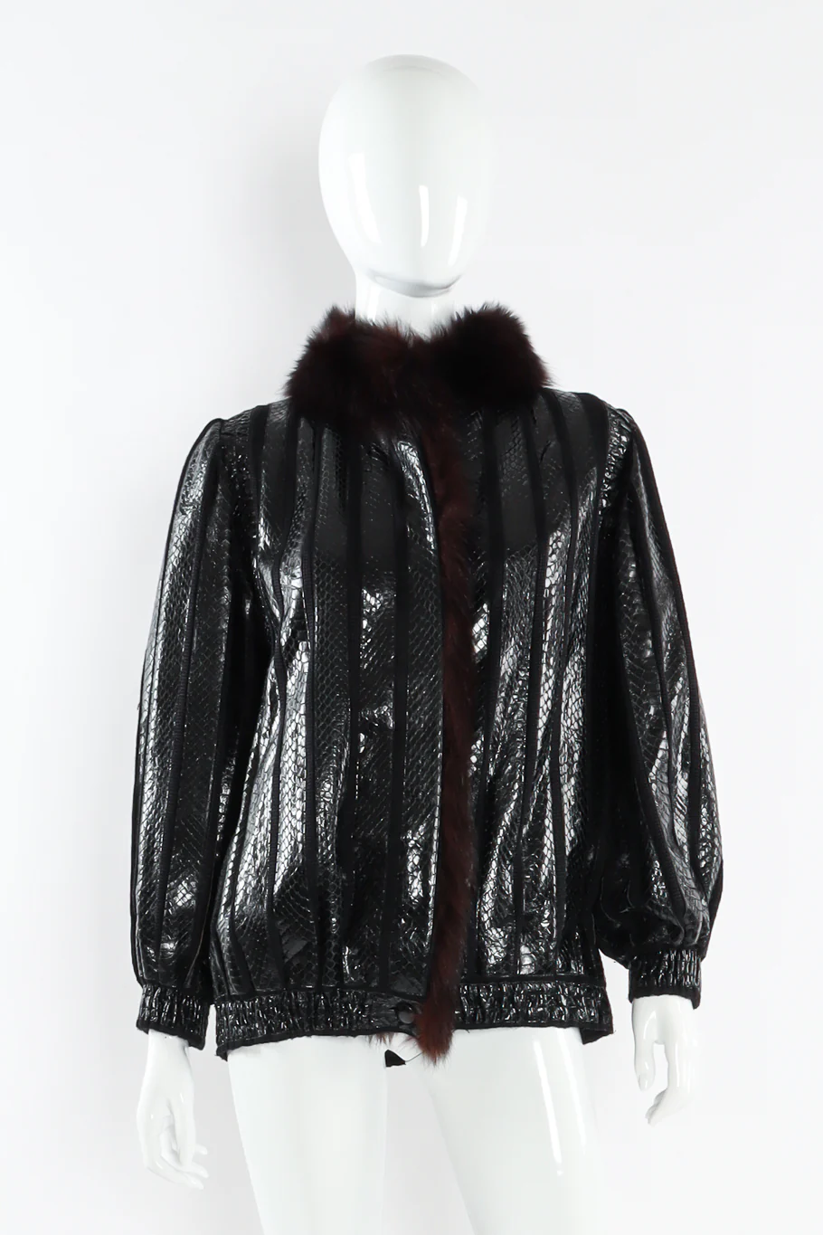 Snake Leather Fur Jacket