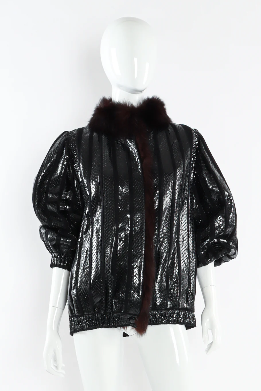 Snake Leather Fur Jacket - Image 3