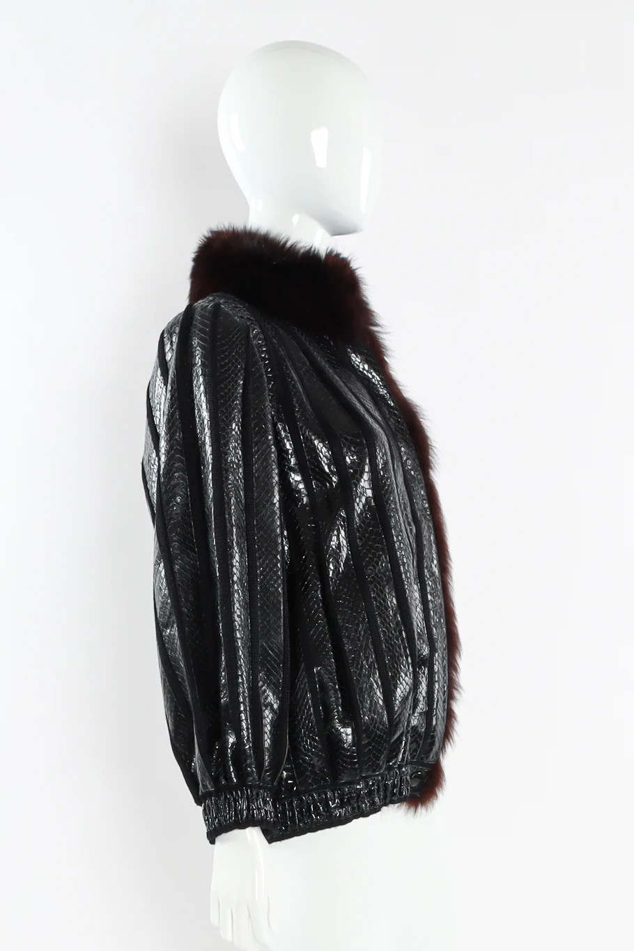 Snake Leather Fur Jacket - Image 6