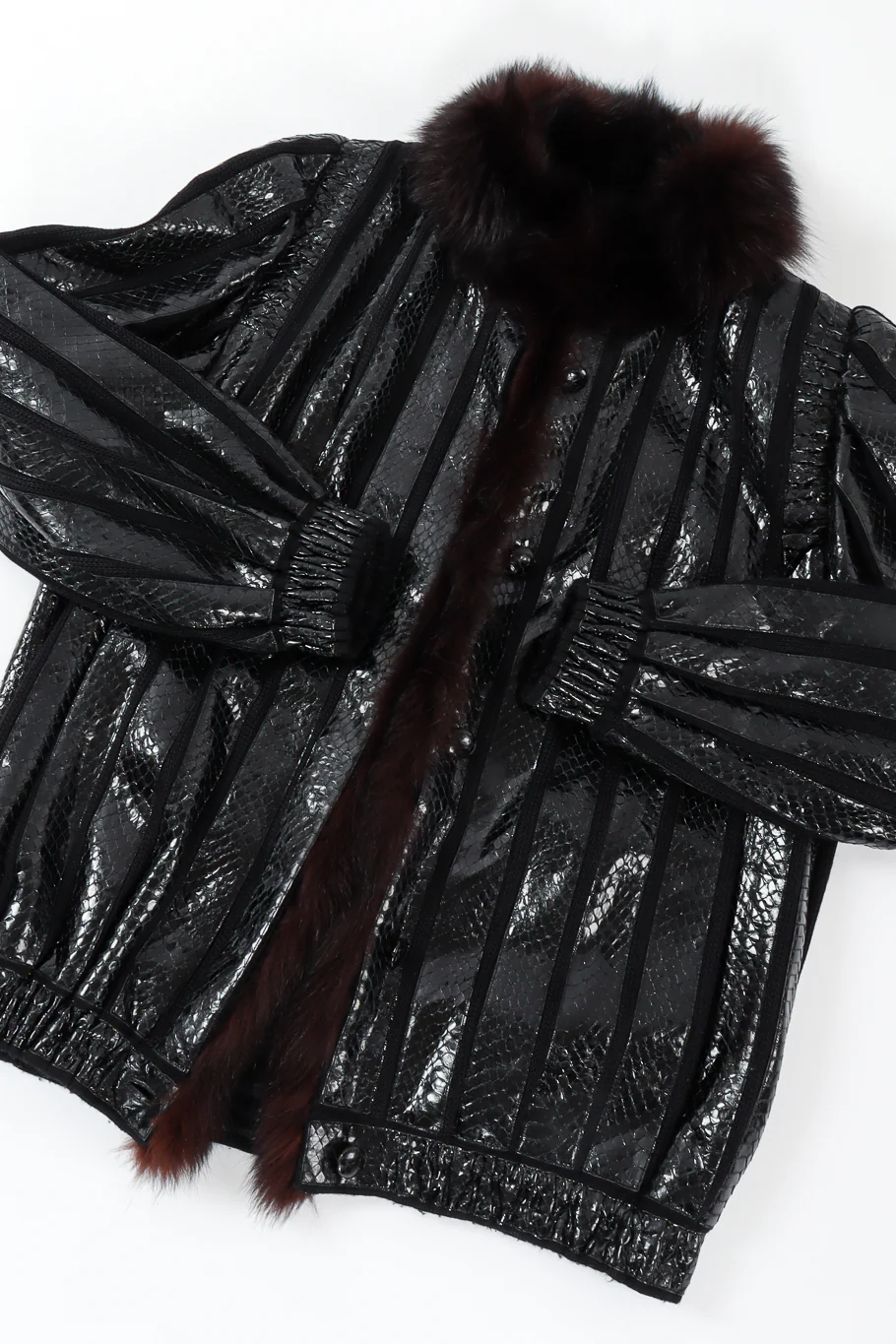 Snake Leather Fur Jacket - Image 8