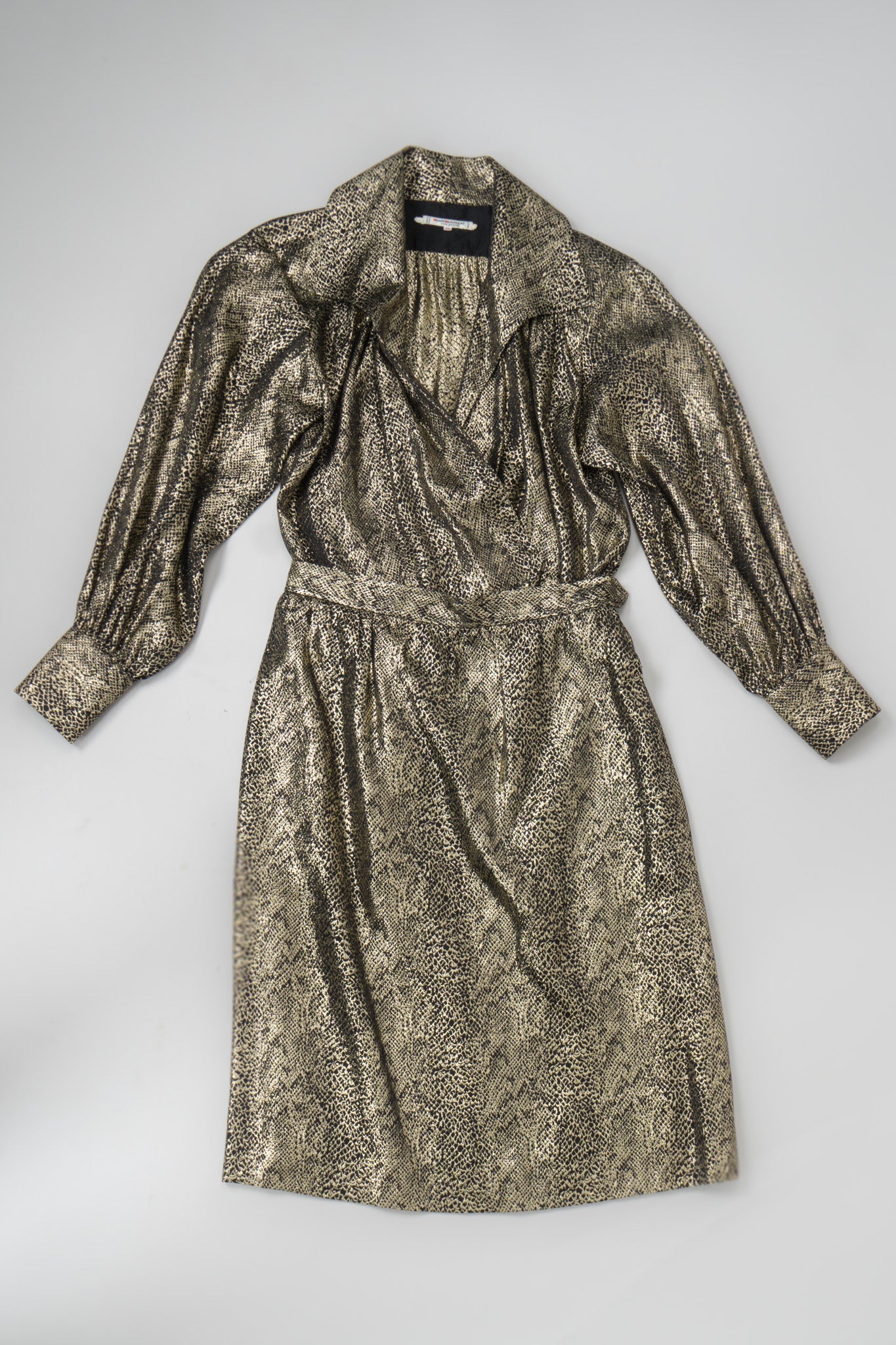 Snake Print Lamé Blouse & Skirt Set - Image 19