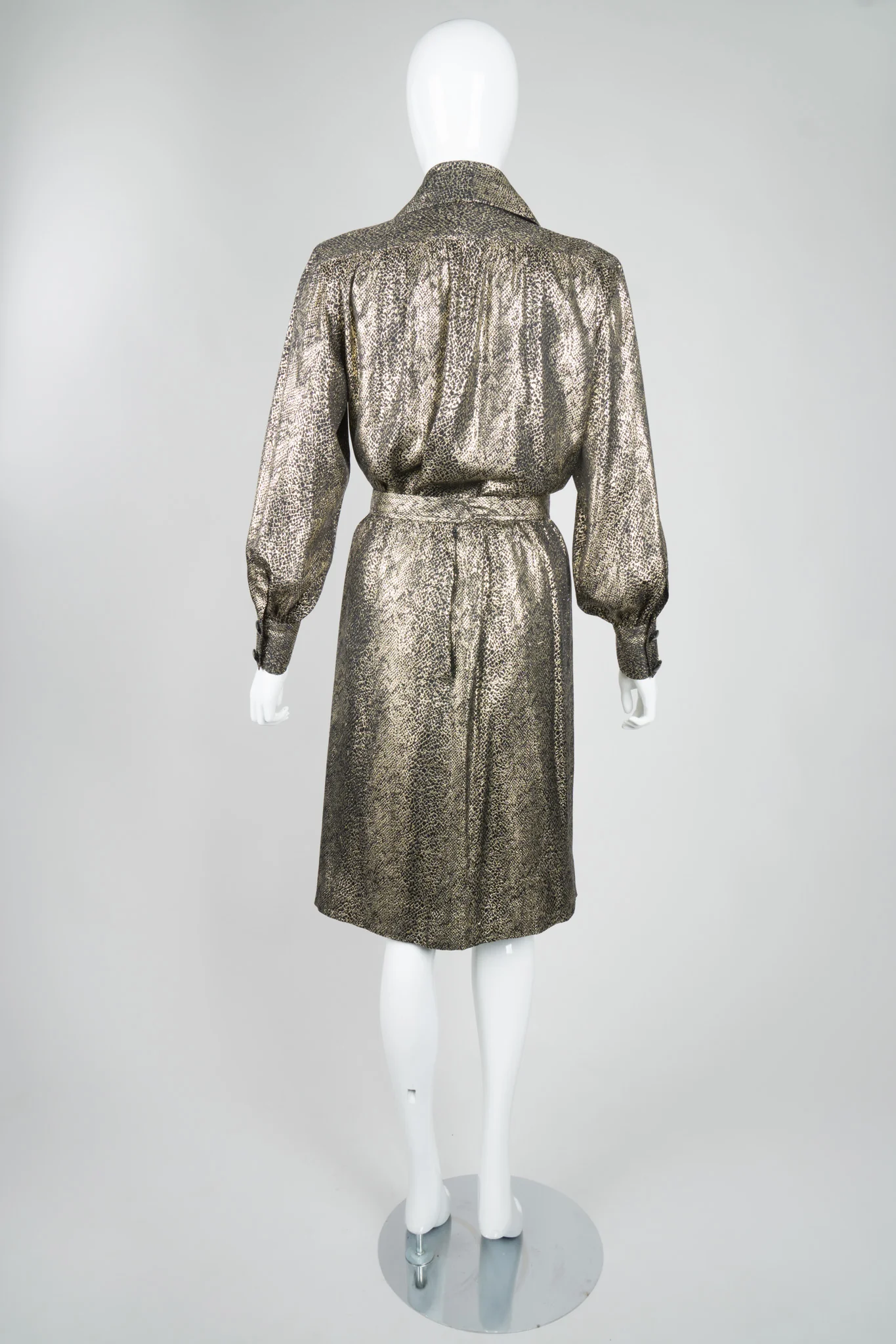 Snake Print Lamé Blouse & Skirt Set - Image 3
