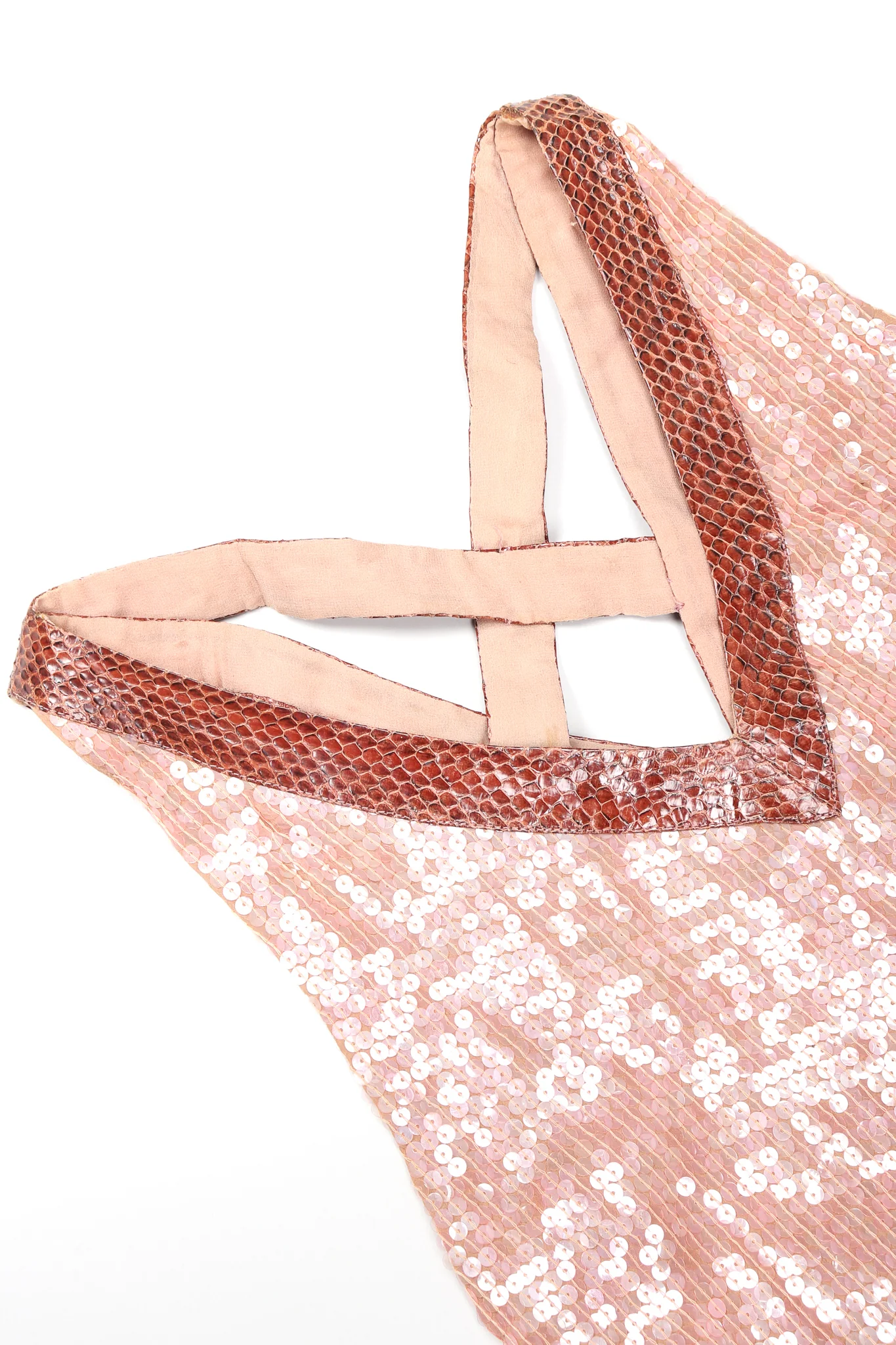 Snake Trimmed Sequin Dress - Image 10