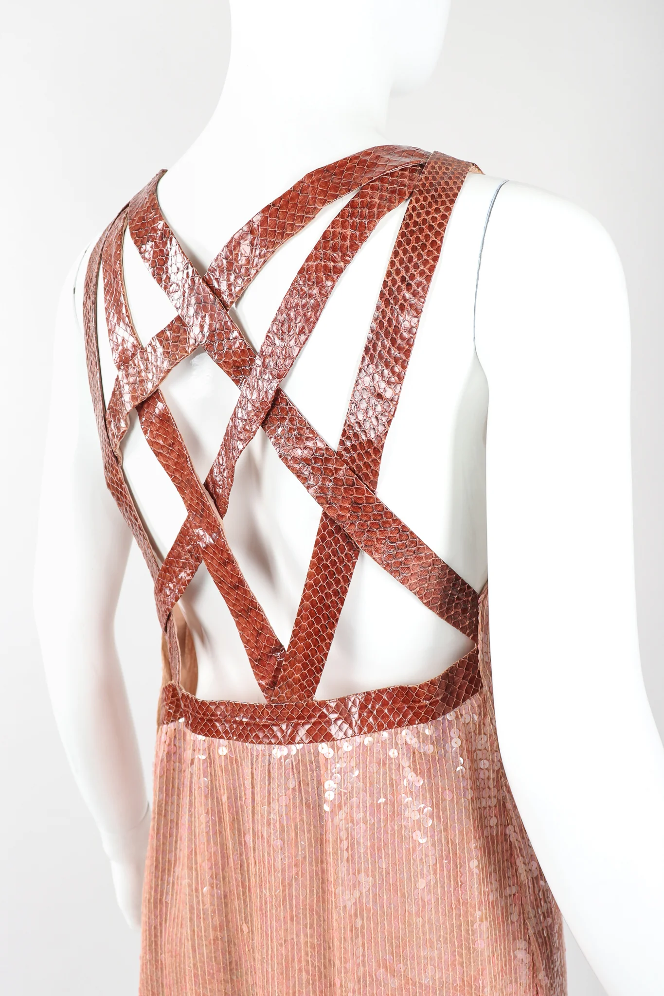 Snake Trimmed Sequin Dress - Image 2