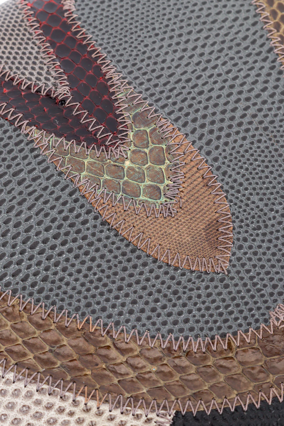 Snakeskin Patchwork Envelope Clutch - Image 3