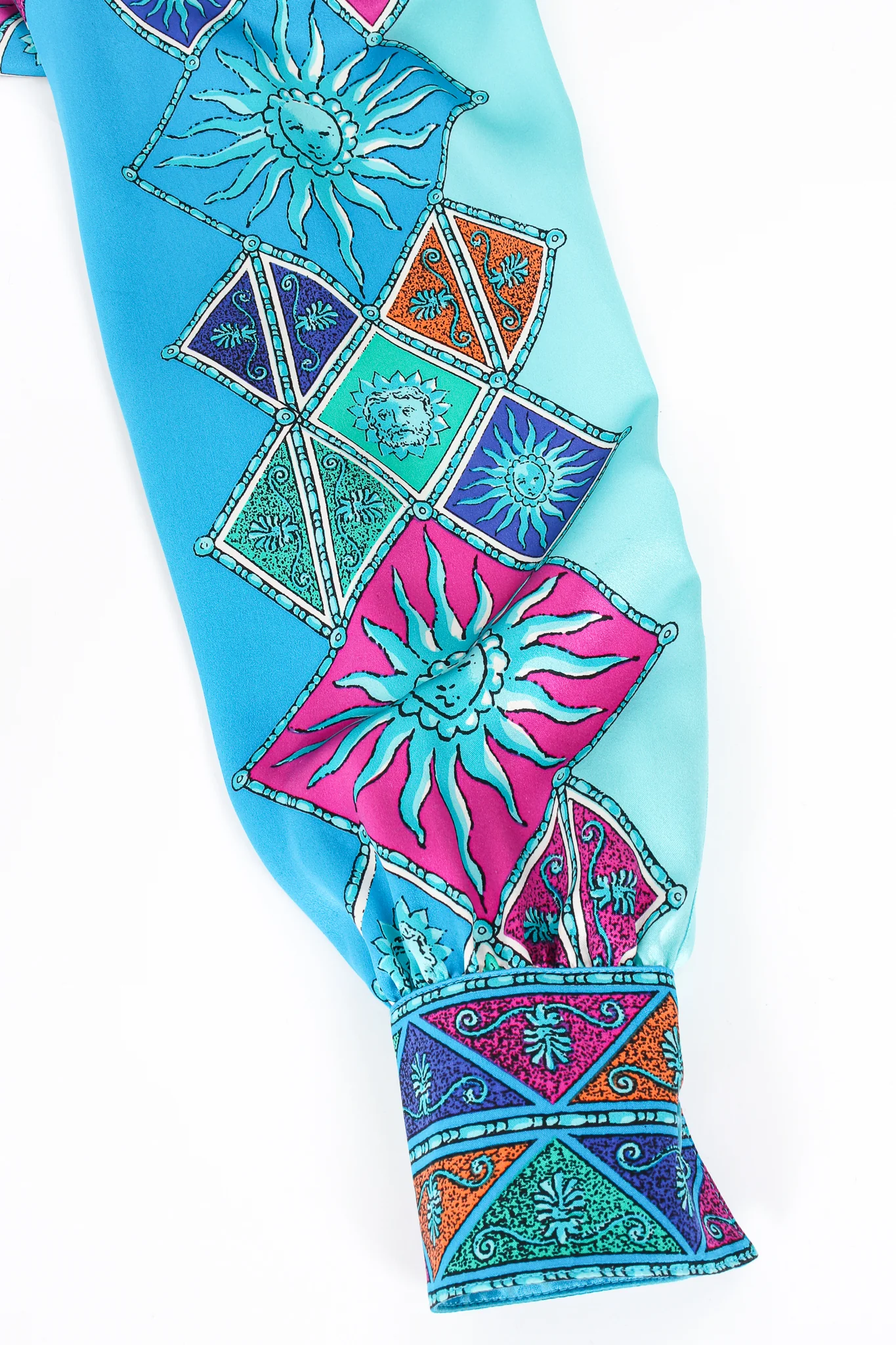 Sol Goddess Mosaic Satin Shirt - Image 9