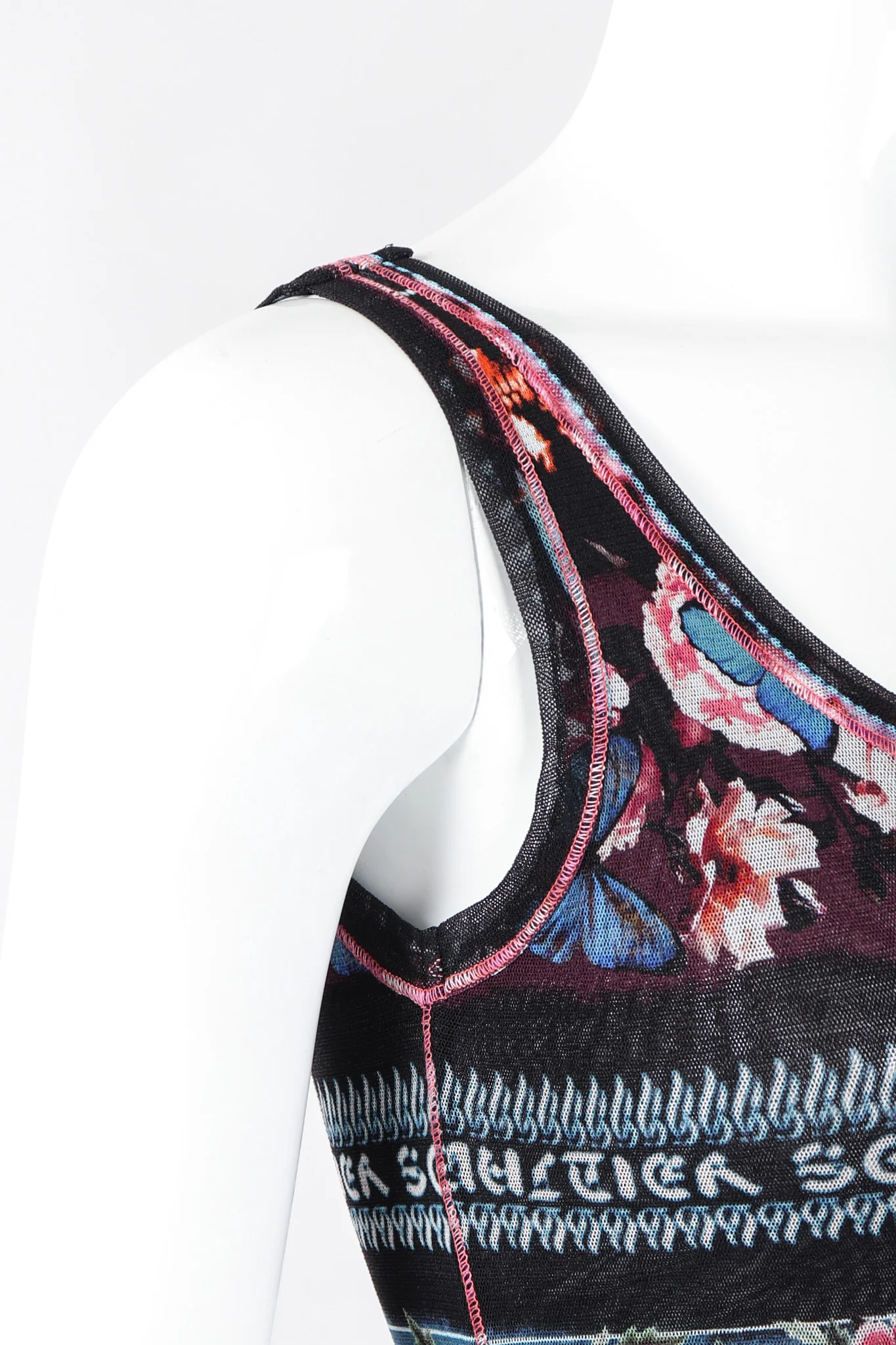 Soleil Butterfly Floral Mesh Tank Dress - Image 8