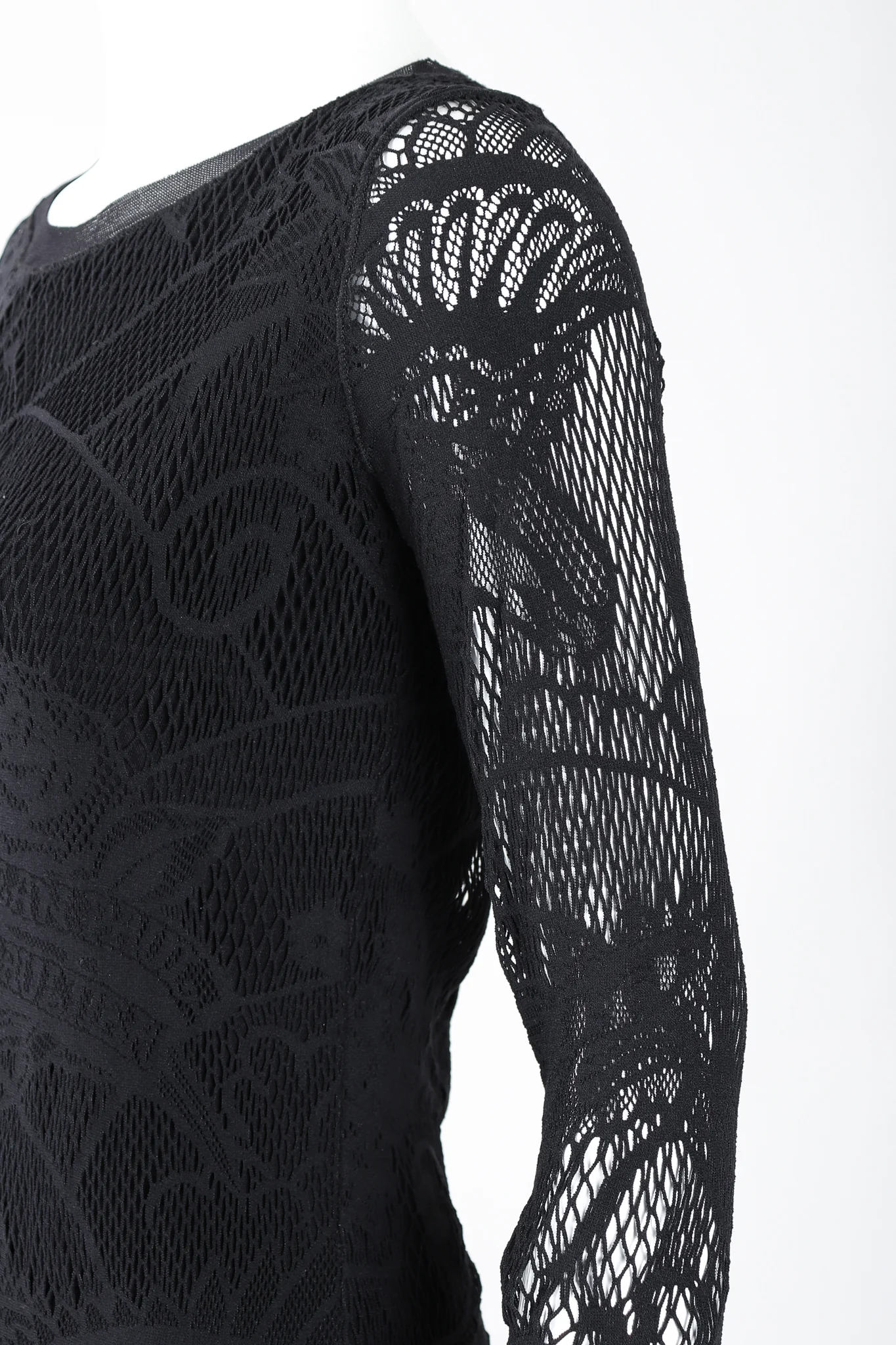 Soleil Crochet Net Mesh Lace Dress - Image 5
