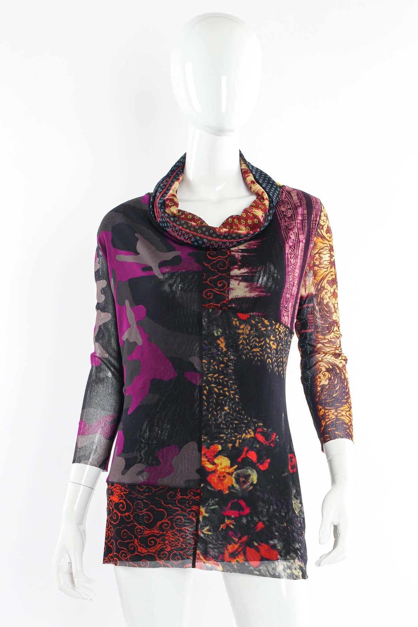 Soleil Mesh Patch Art Top