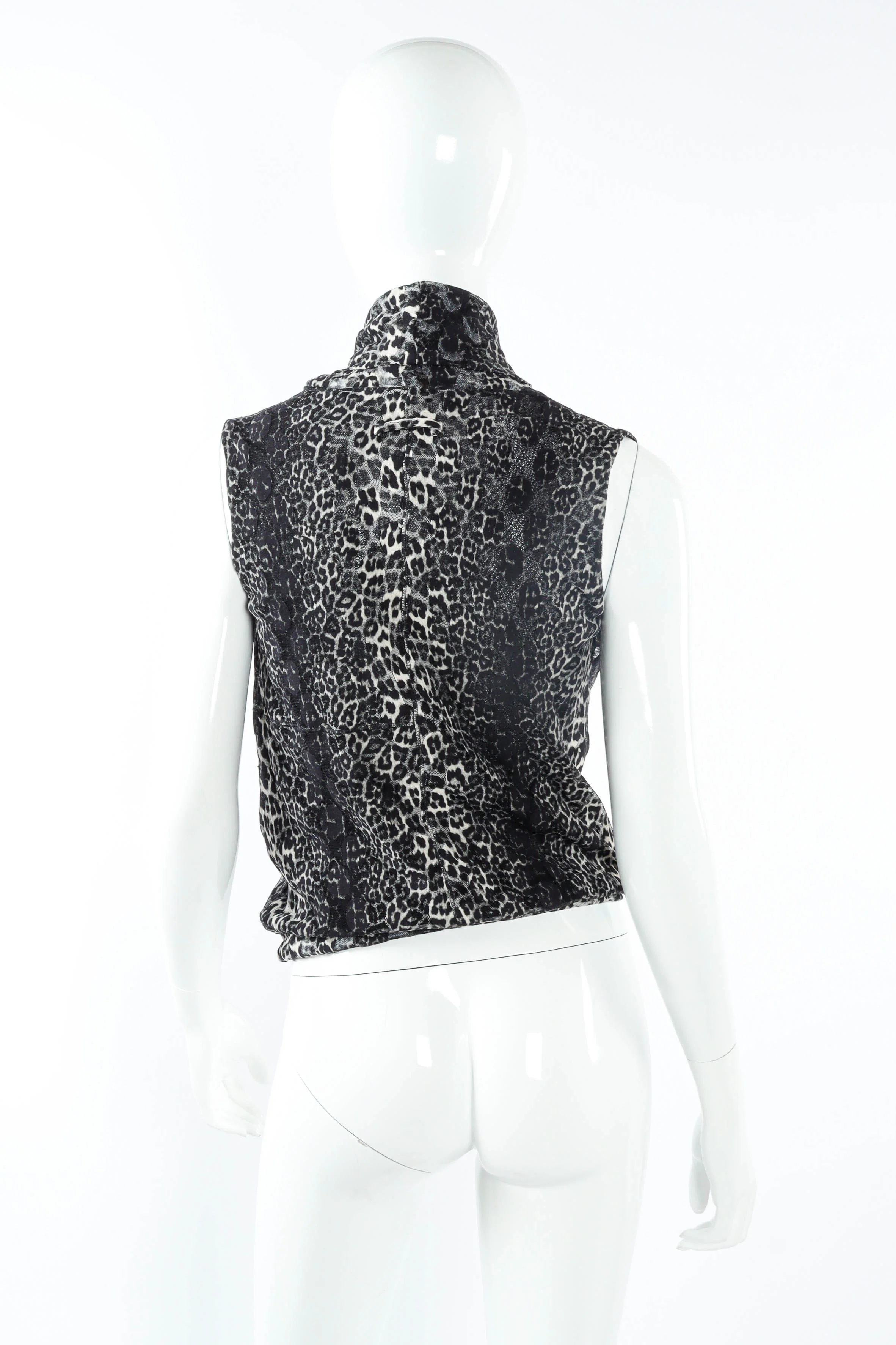 Soleil Mesh Snow Leopard Top - Image 4