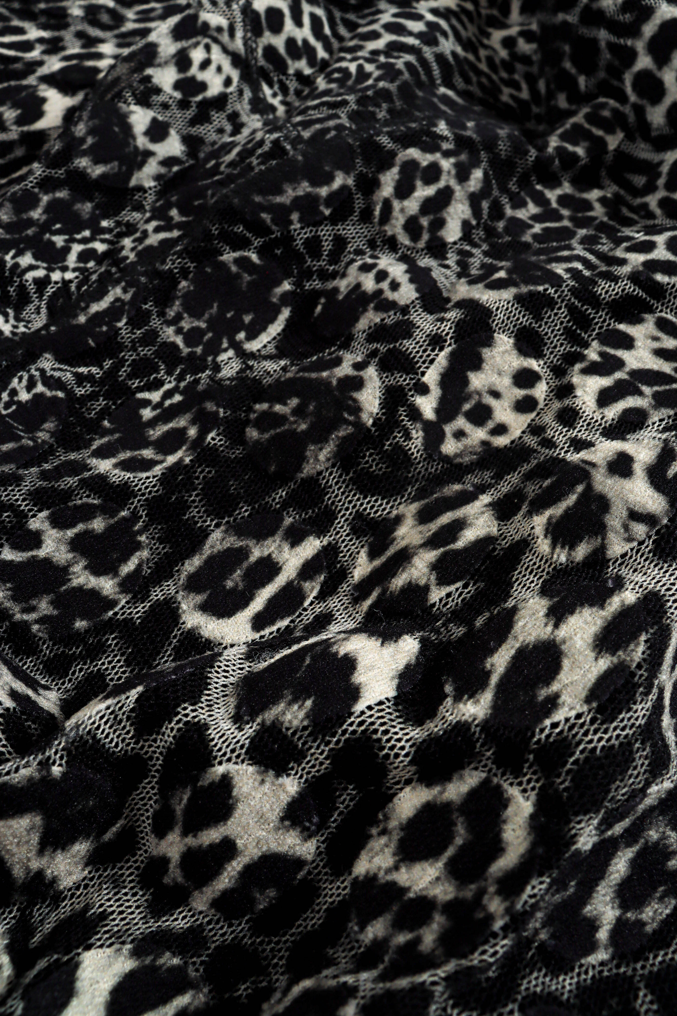Soleil Mesh Snow Leopard Top - Image 5