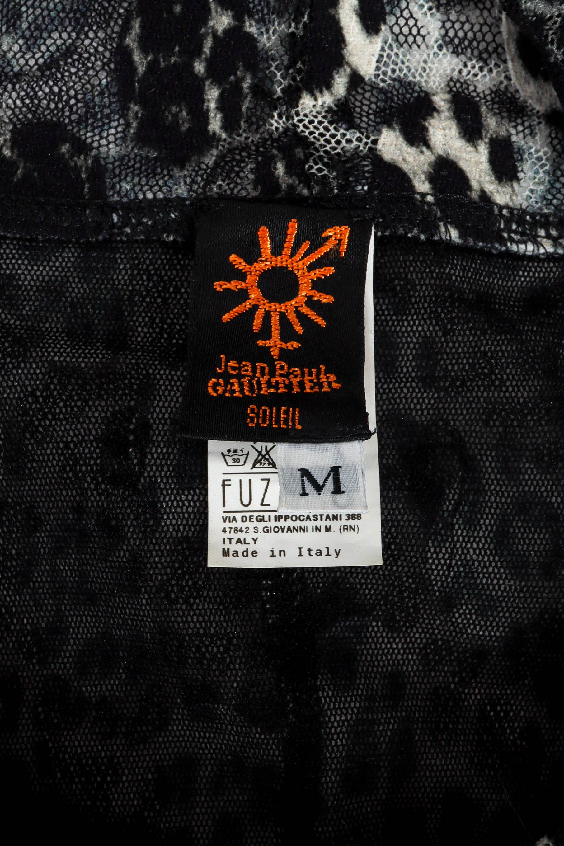 Soleil Mesh Snow Leopard Top - Image 8