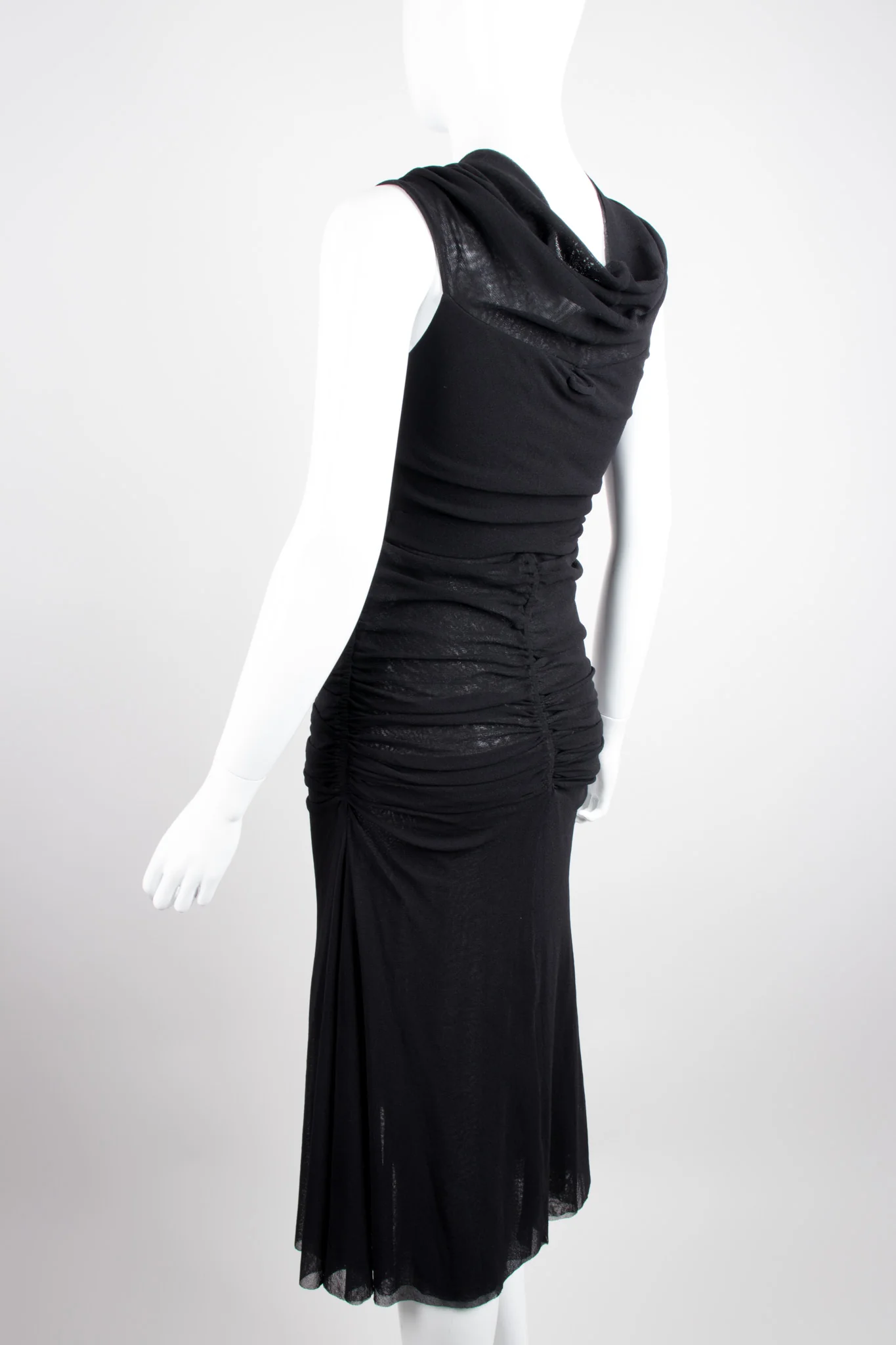 Soleil Ruched Mesh Dress