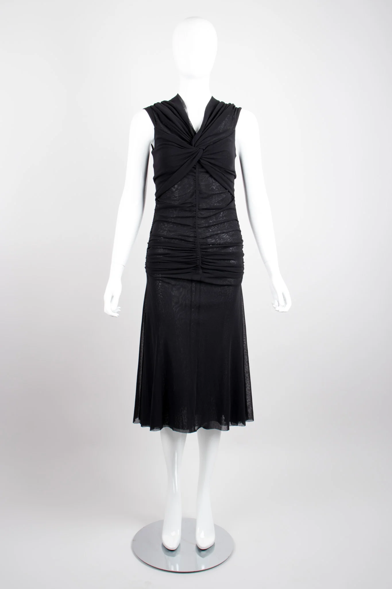 Soleil Ruched Mesh Dress - Image 3