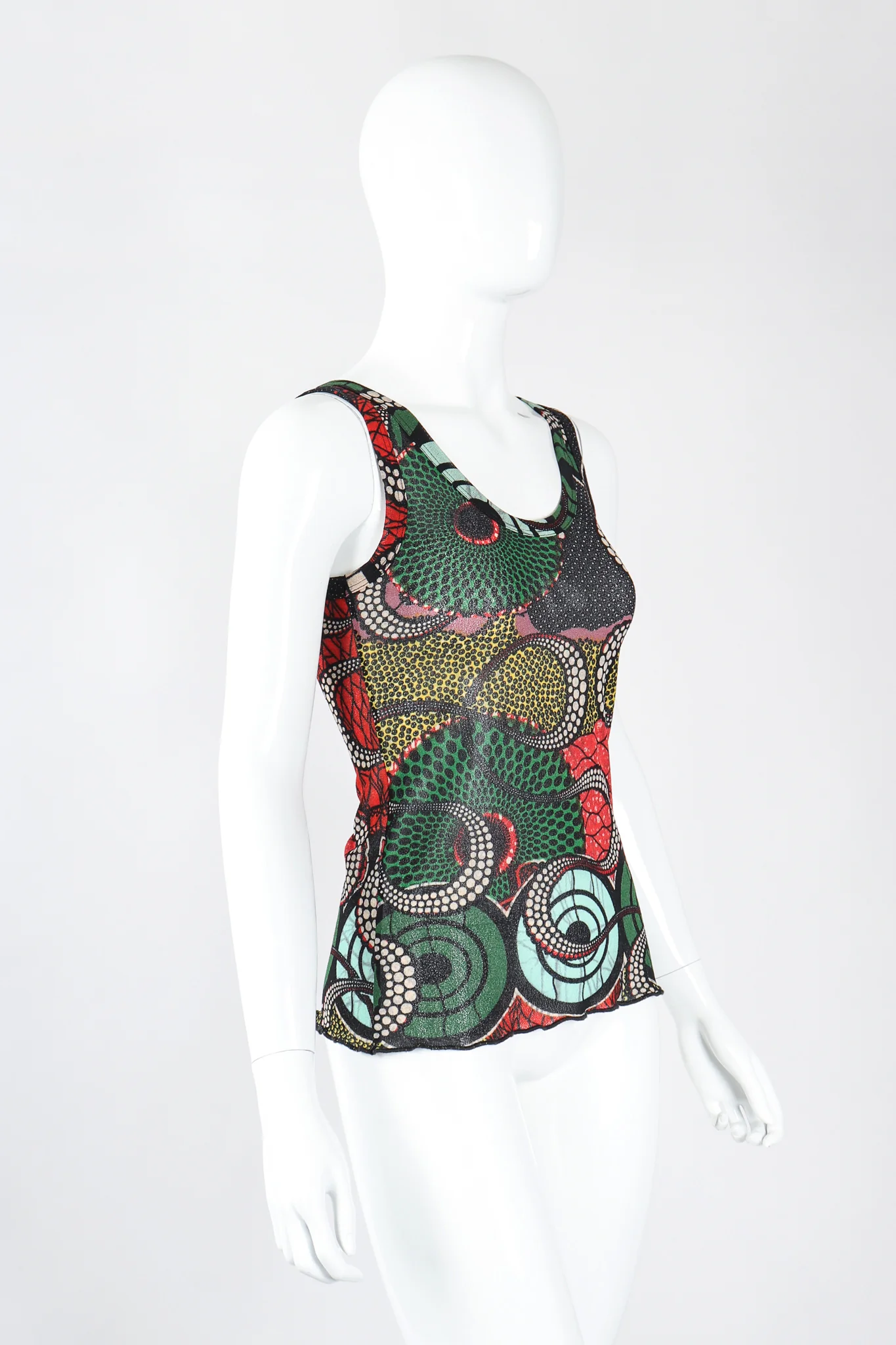 Soleil Wax Print Mesh Tank - Image 3